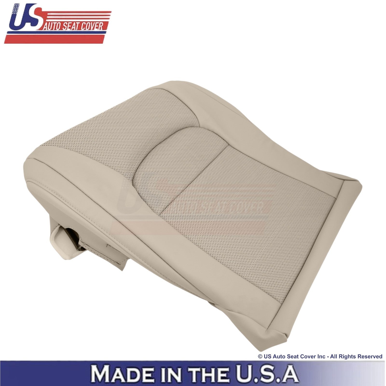 2008-2021 For Toyota Land Cruiser Genuine Leather Perf. Front Bottom Covers Tan