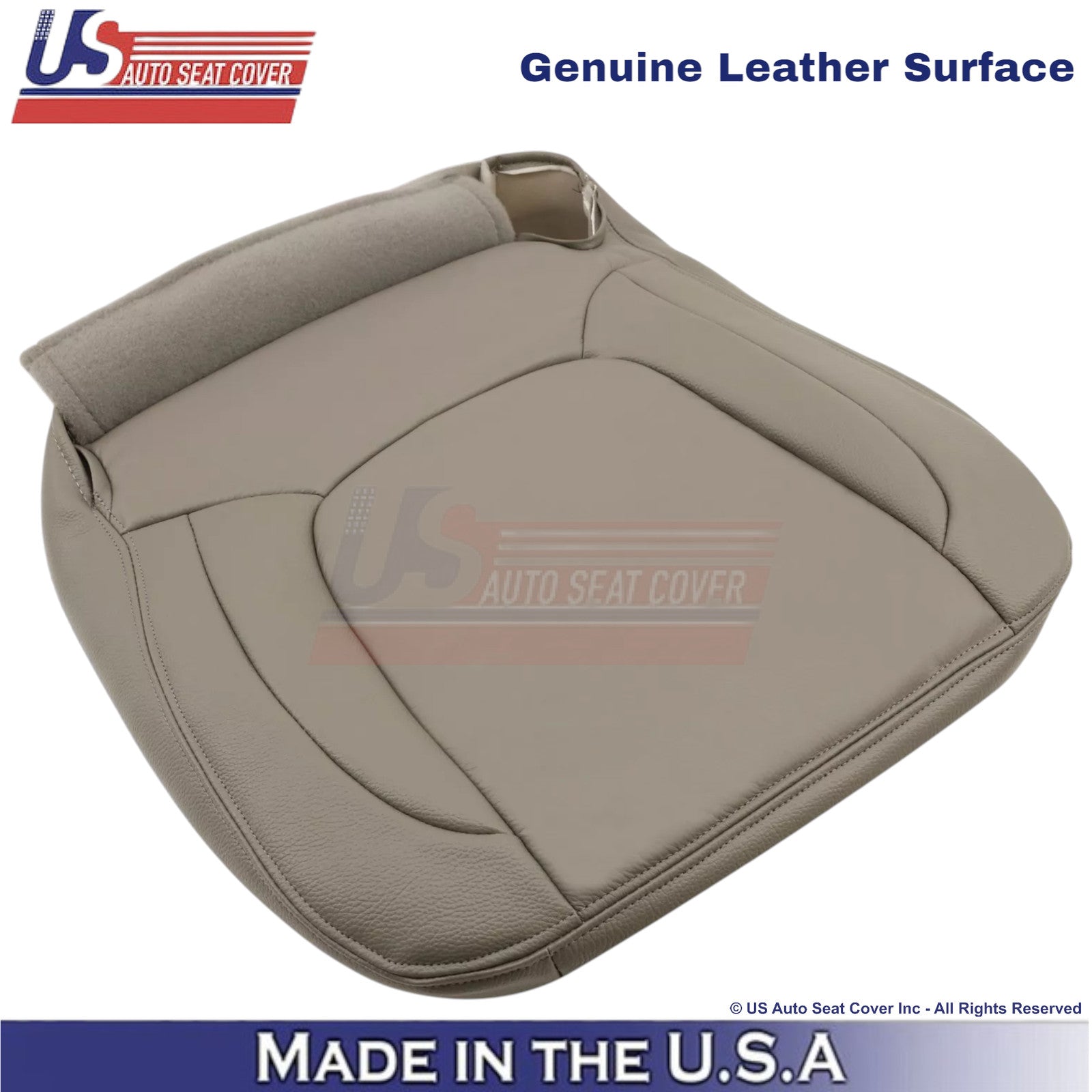 2004-2005 For Dodge Ram 2500 Laramie Leather Driver Bottom Seat Cover Taupe
