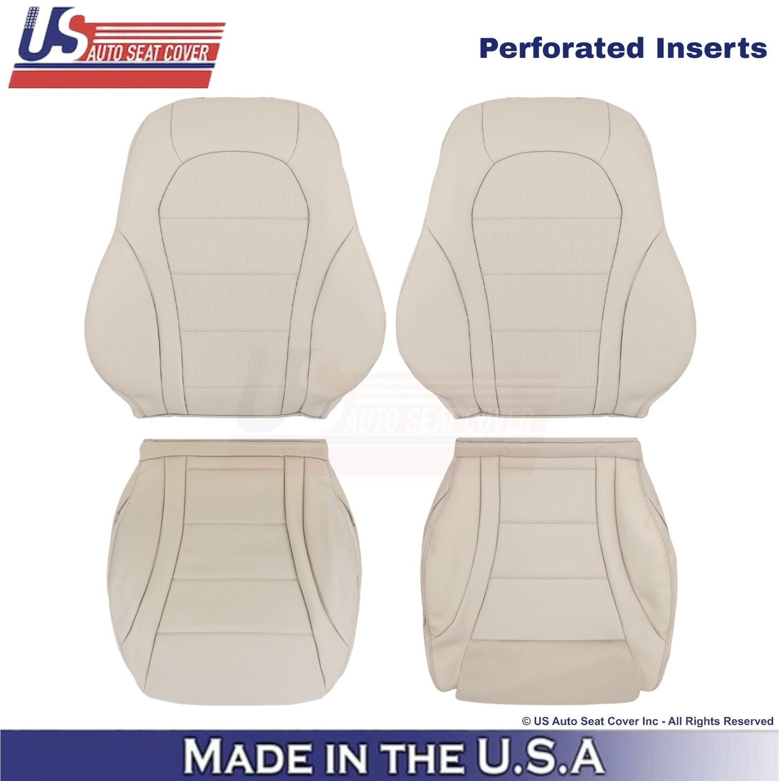 2016-2021 For Mercedes Benz GLC Class Leather Front Seat Covers Silk Beige