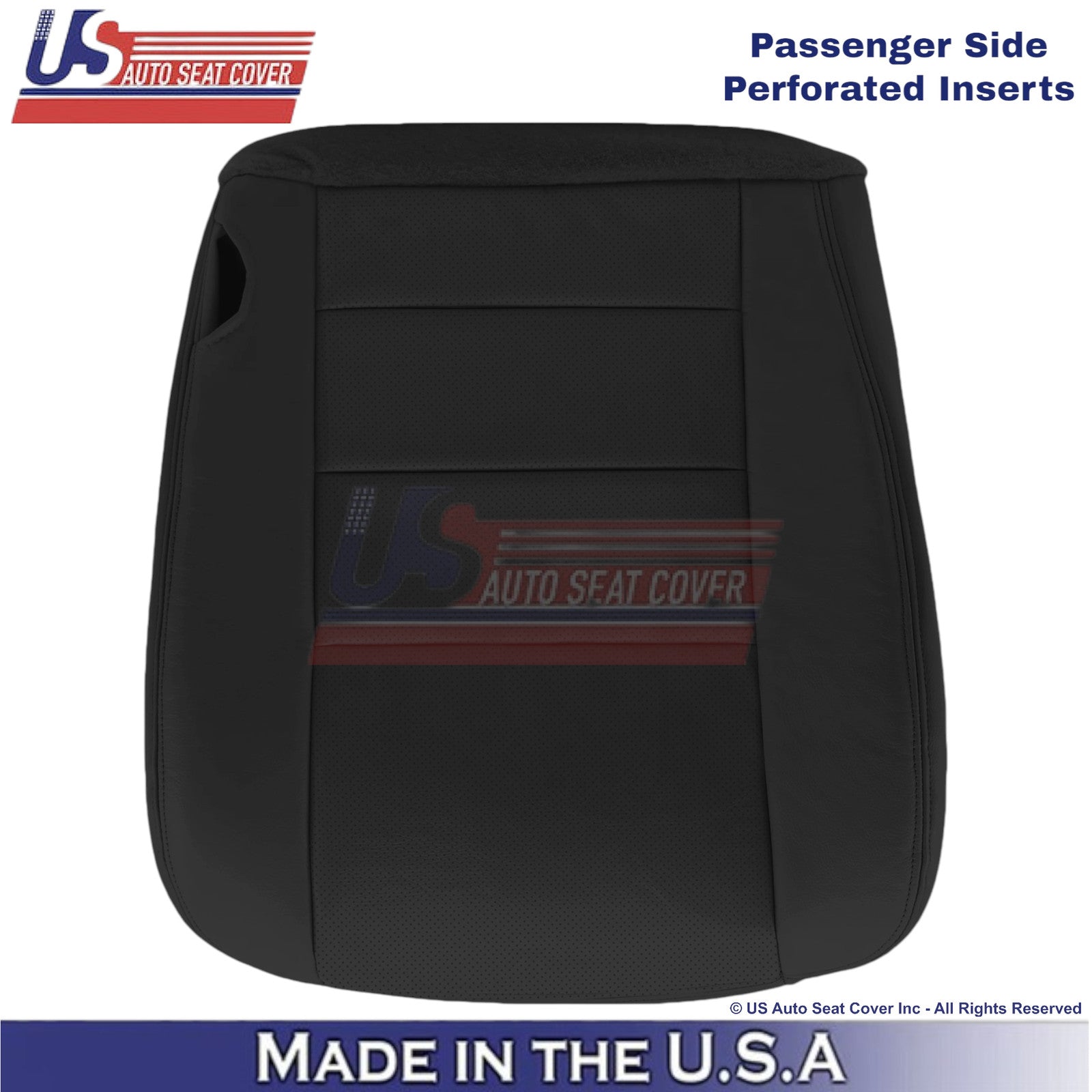 2004-2007 For Ford F250-350 Lariat Leather Perf Passenger Bottom Cover Black