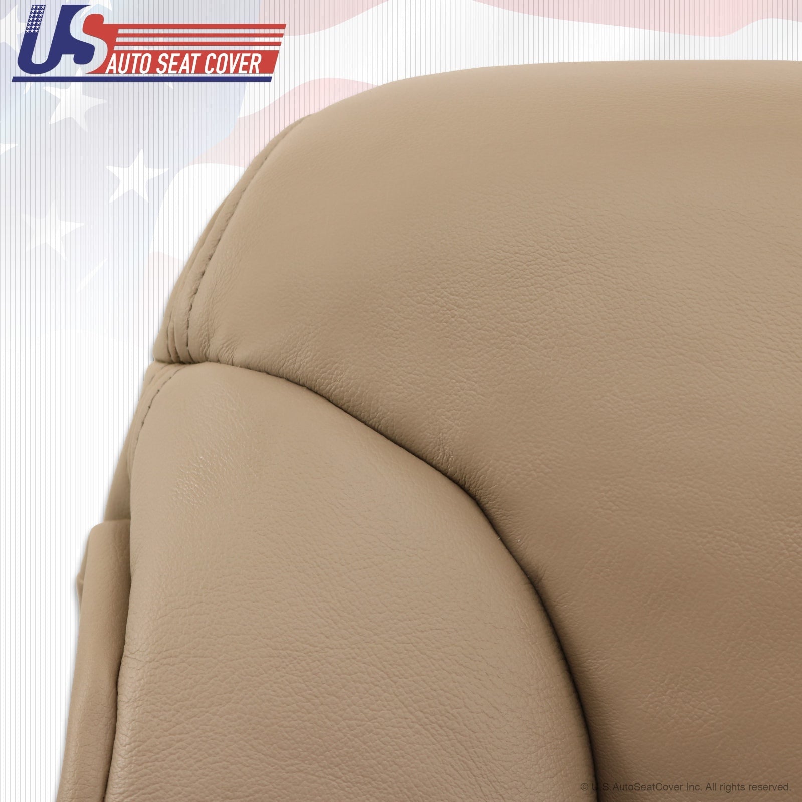1995 to1999 Suburban Driver & Passenger Top & Bottom Leather Seat Covers Tan 522