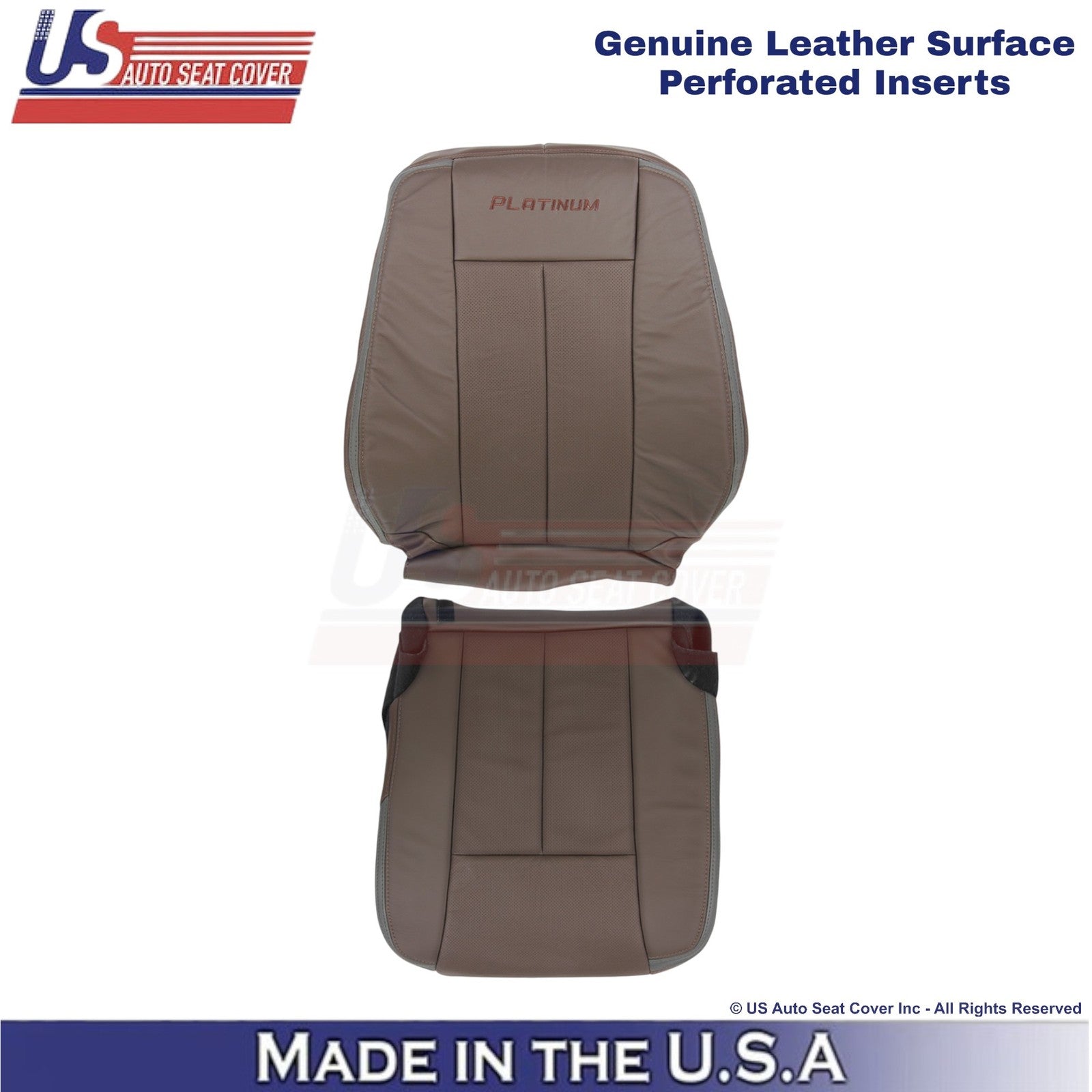 2015-2017 Fits Ford Expedition Platinum Genuine Leather Driver Side Covers Brown