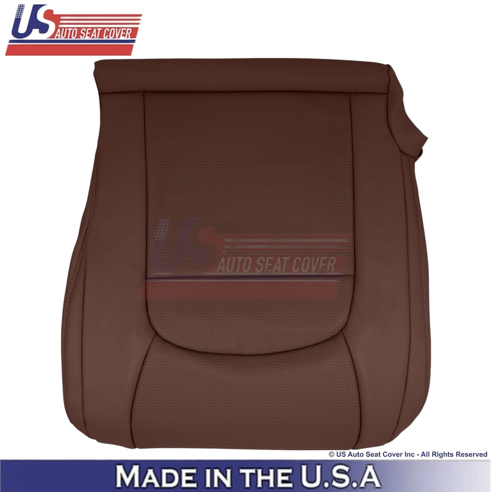 2008-2021 For Toyota Land Cruiser Genuine Leather Perf Front Bottom Covers Brown