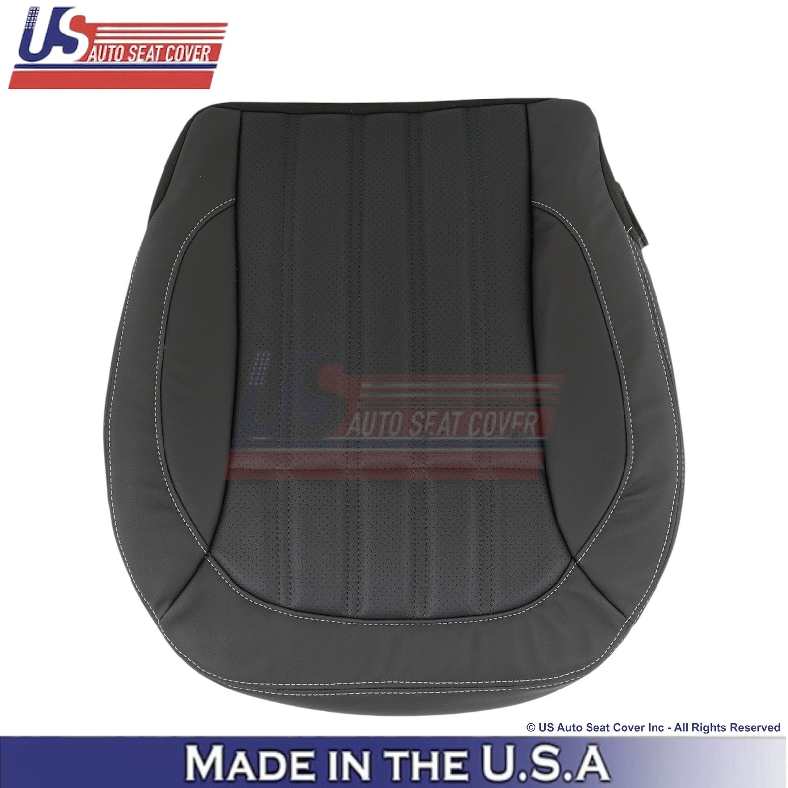 2013-2016 For Mercedes Benz GL-Class Leatherette Perf. Front Bottom Covers Black