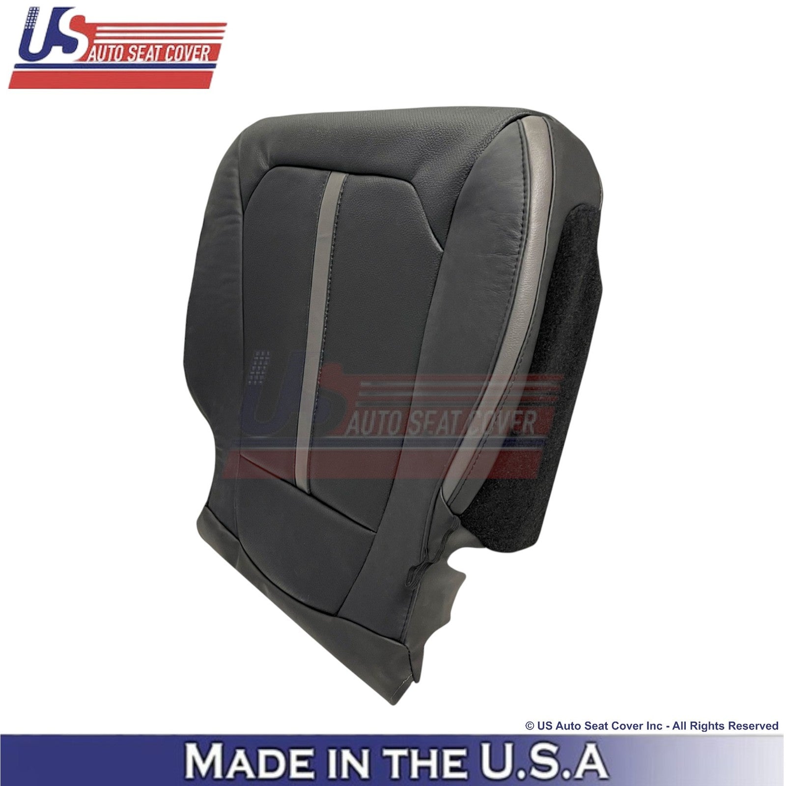 2015-2020 For Ford F150 Platinum Genuine Leather Driver Bottom Seat Covers Black