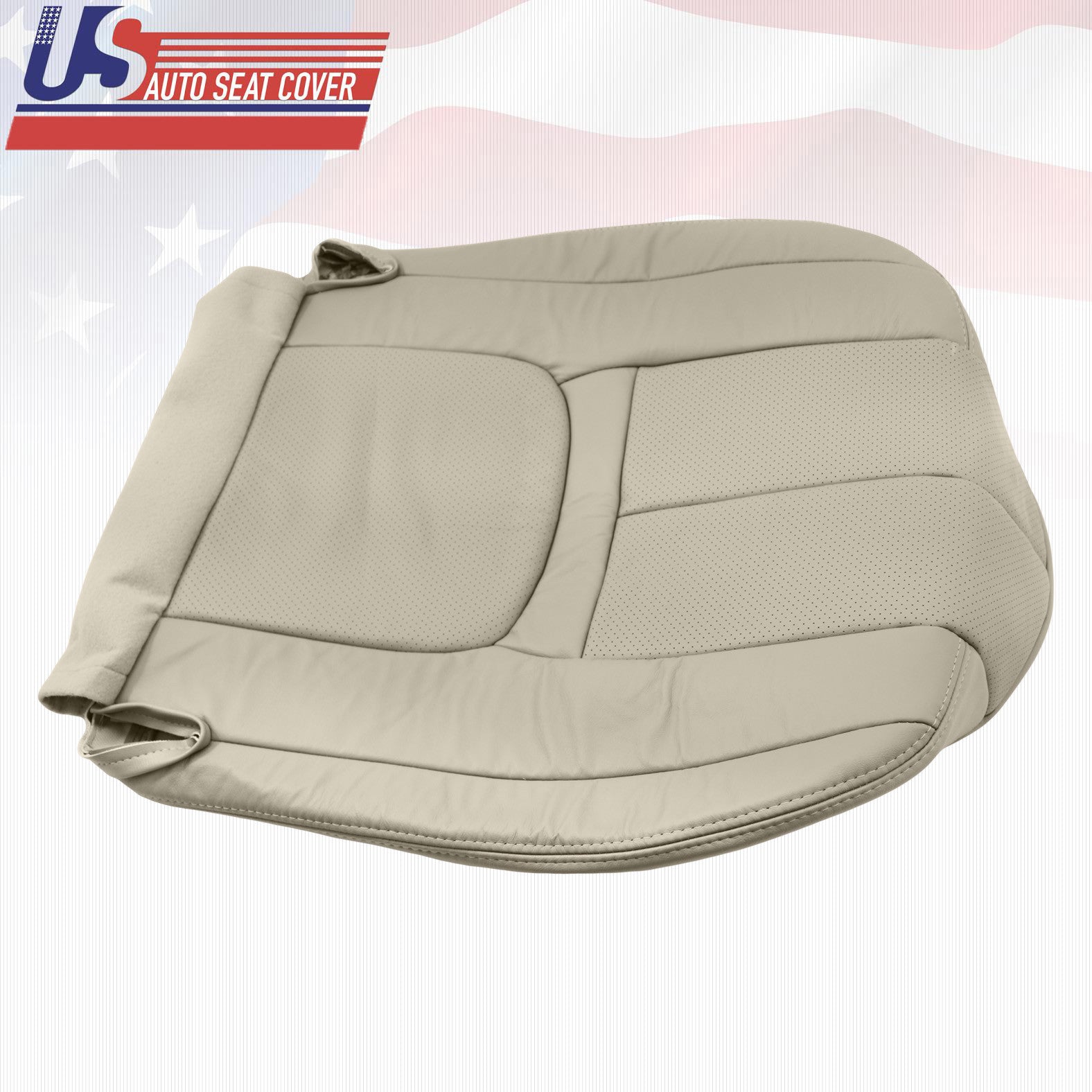 2000 Cadillac Escalade Driver-Bottom Perforated Leather Seat cover LightShaleTan