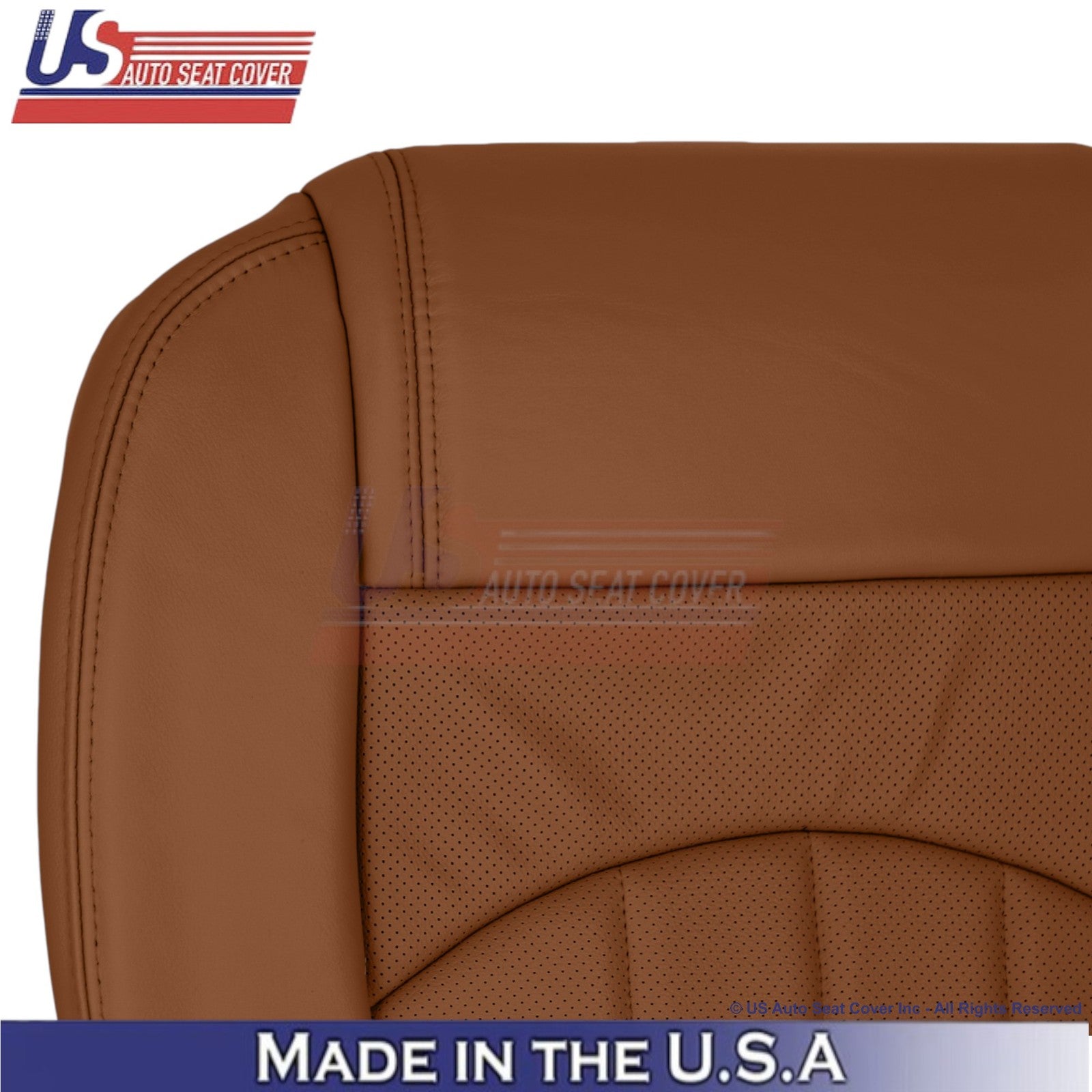 2015-2017 Fits Chevy Traverse Leatherette Perforated Front Seat Covers Saddle Up