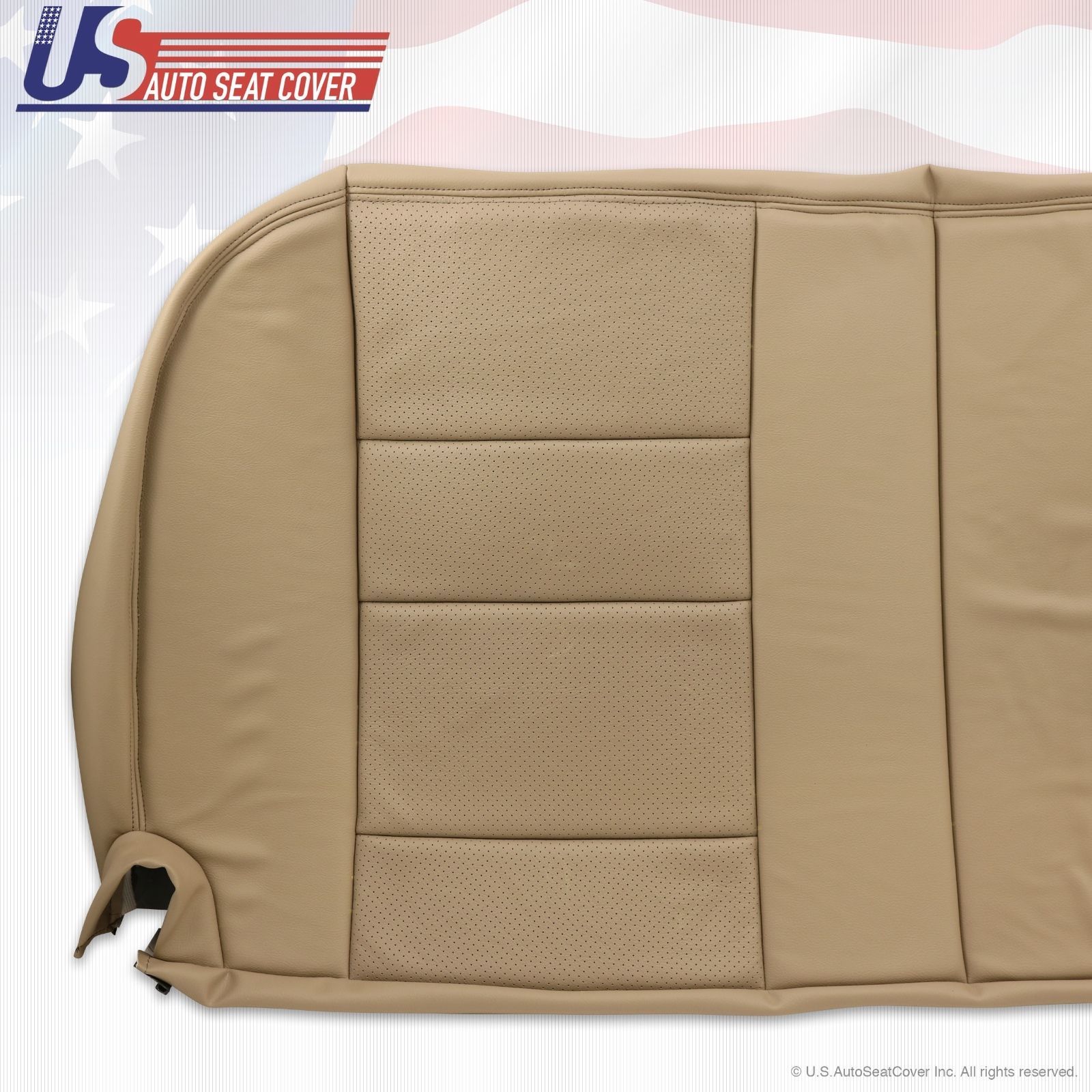 2002-07 Ford F250 F350 Lariat Front & Back Bottoms & Tops Leather Seat Cover TAN