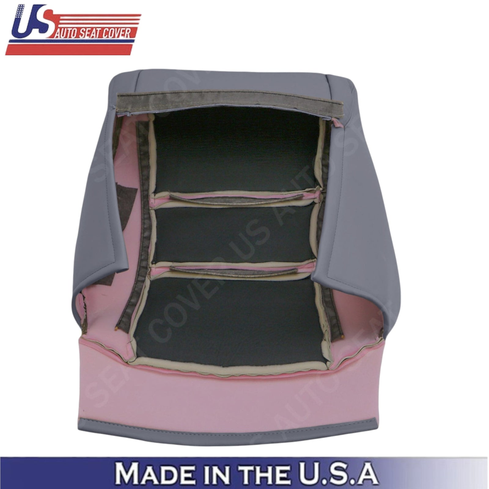 1990-1997 For Toyota Land Cruiser Leather Passenger Top Seat Cover Bluish Gray