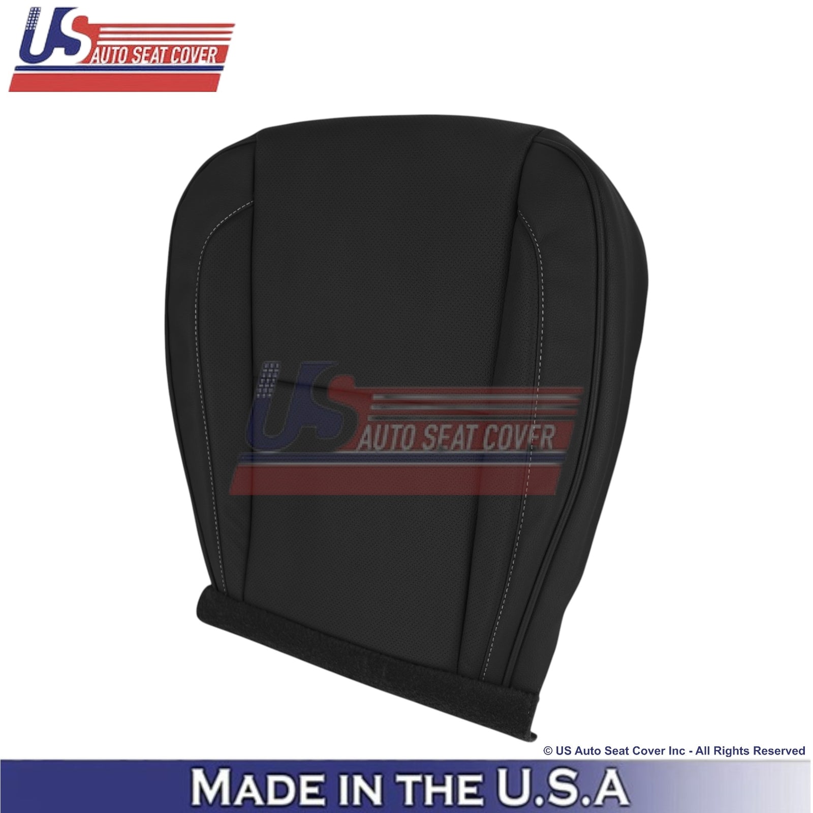2007-2014 For Cadillac Escalade Platinum Leather Front Seat Covers Ebony Black