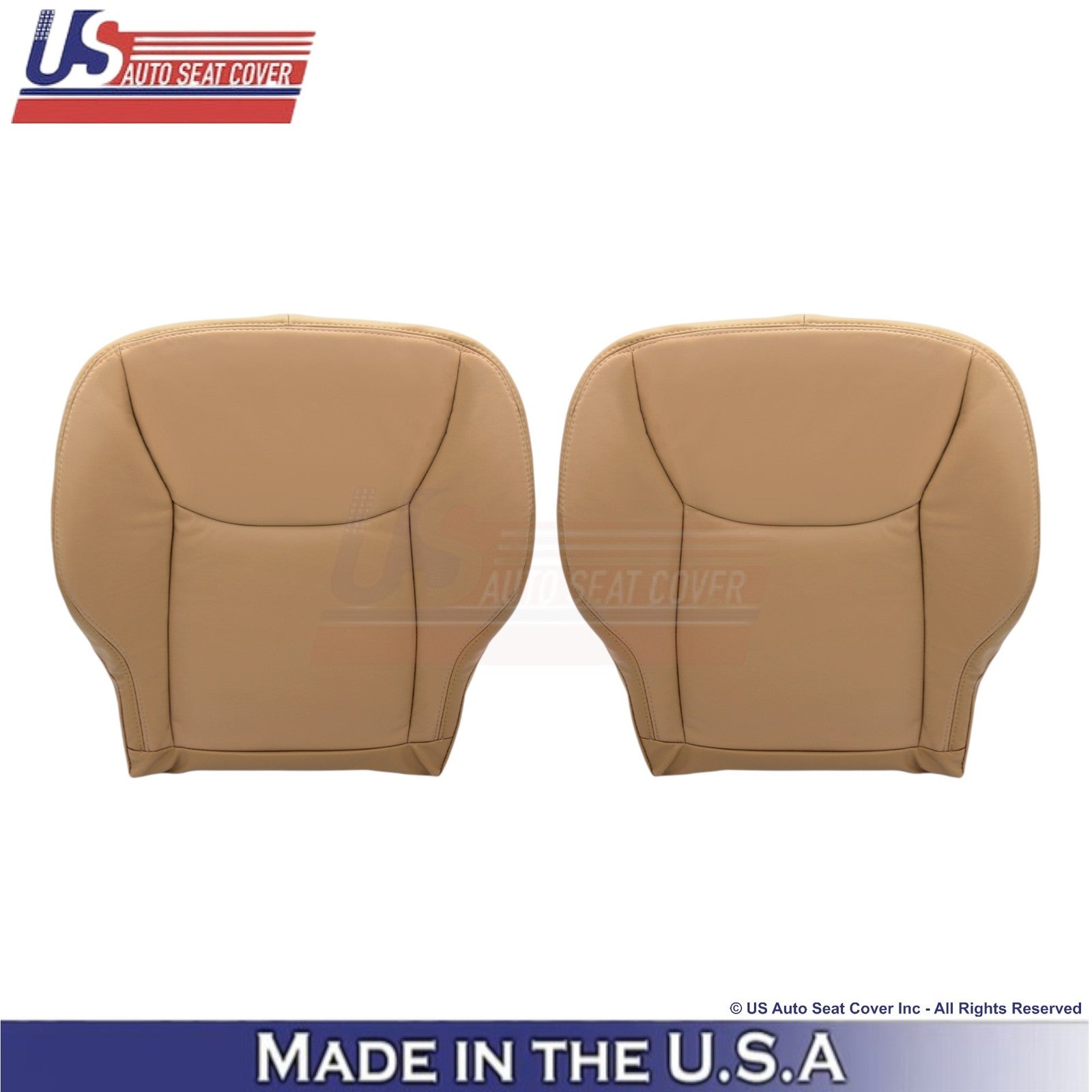 2000-2002 For Mercedes-Benz S-Class Leatherette Front Bottom Seat Covers Saffron