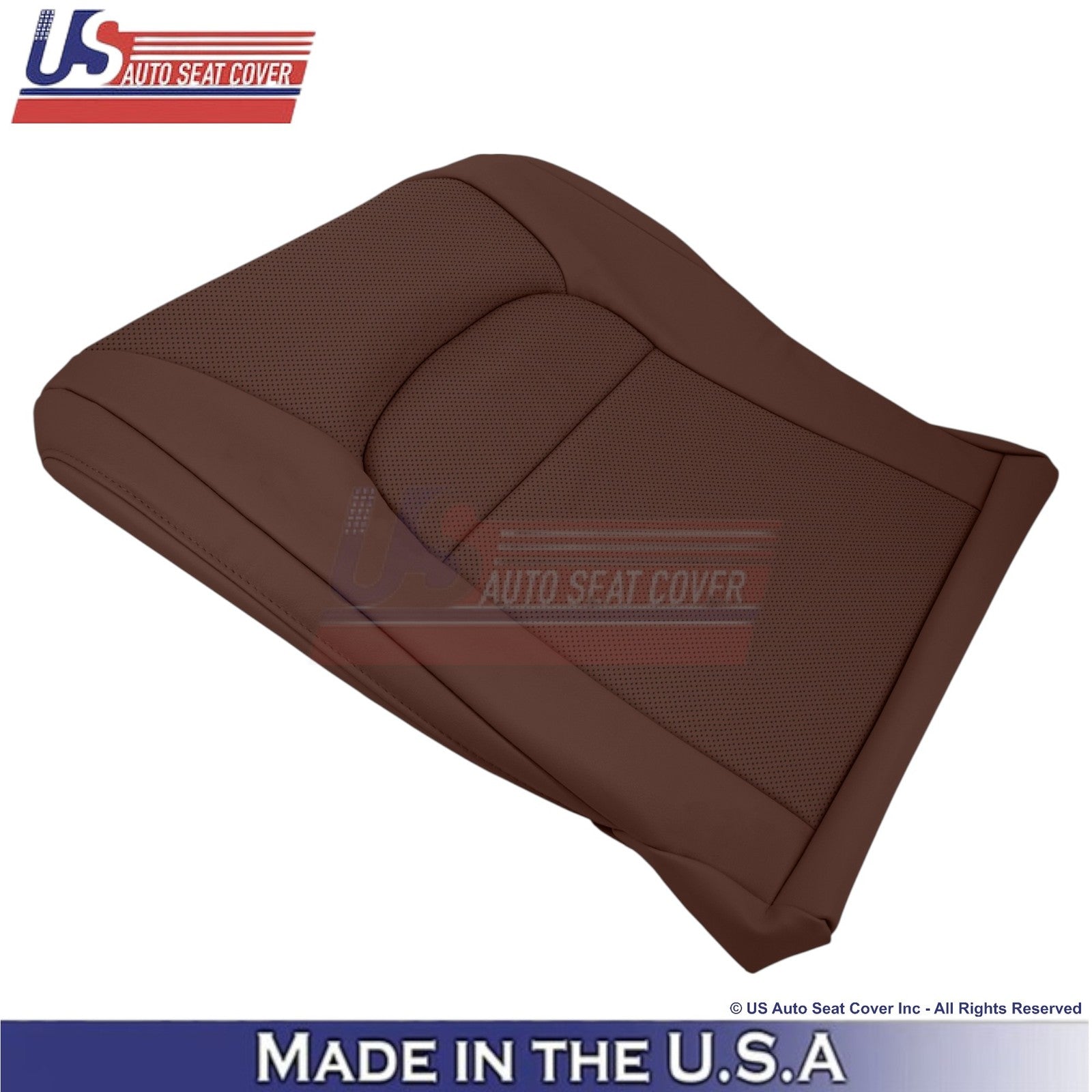 2008-2021 For Toyota Land Cruiser Genuine Leather Perf Front Bottom Covers Brown