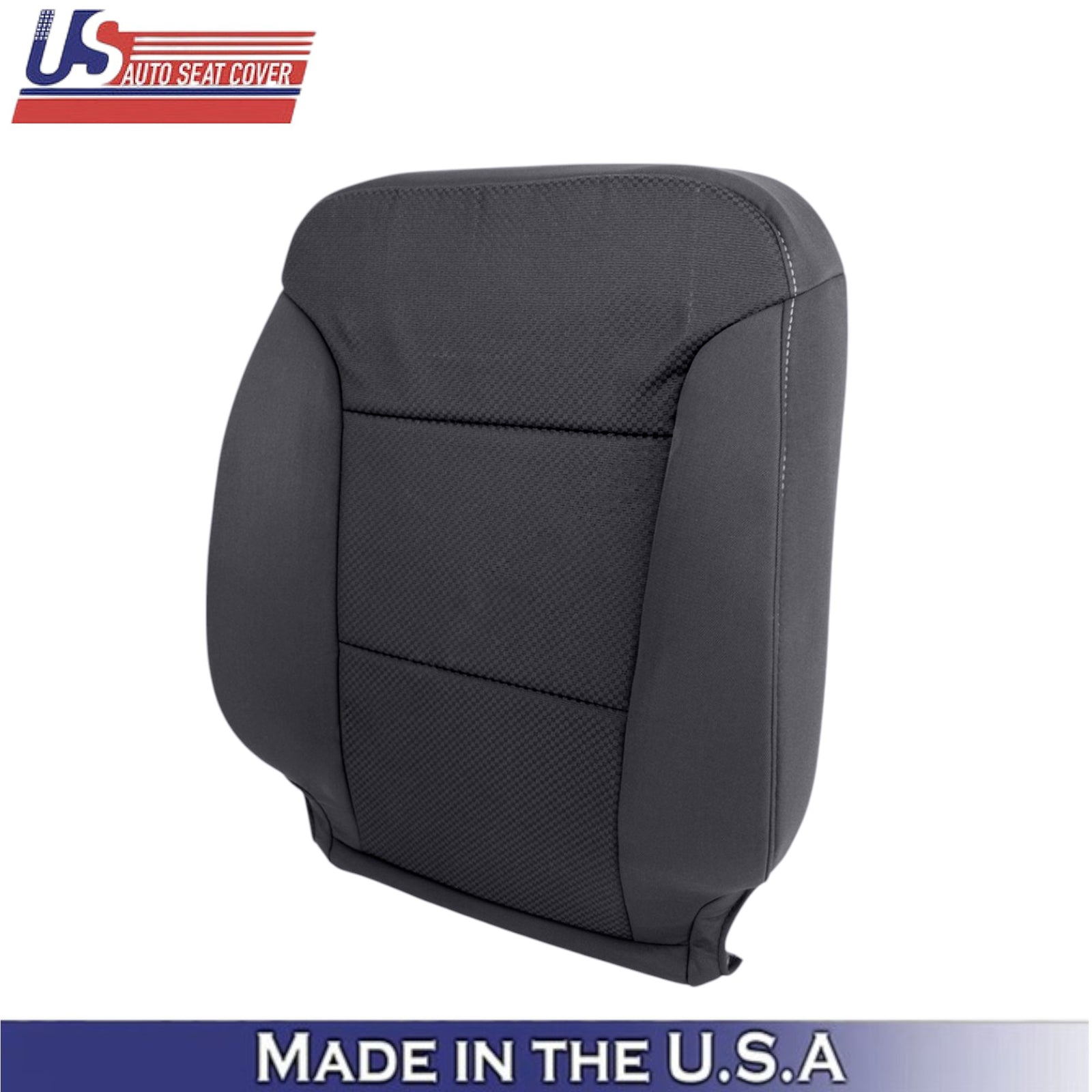 2014-2019 For Chevrolet Silverado Cloth Driver Passenger Tops Seat Cover Black