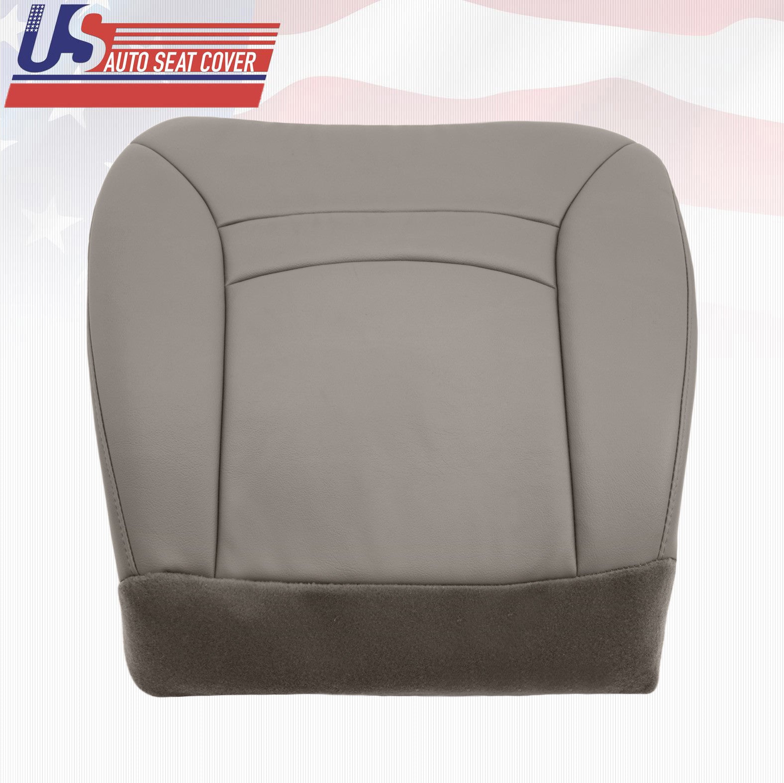 DRIVER BOTTOM SEAT COVER GRAY LEATHERETTE 2000 To 2002 FORD E150 ECONOLINE VAN