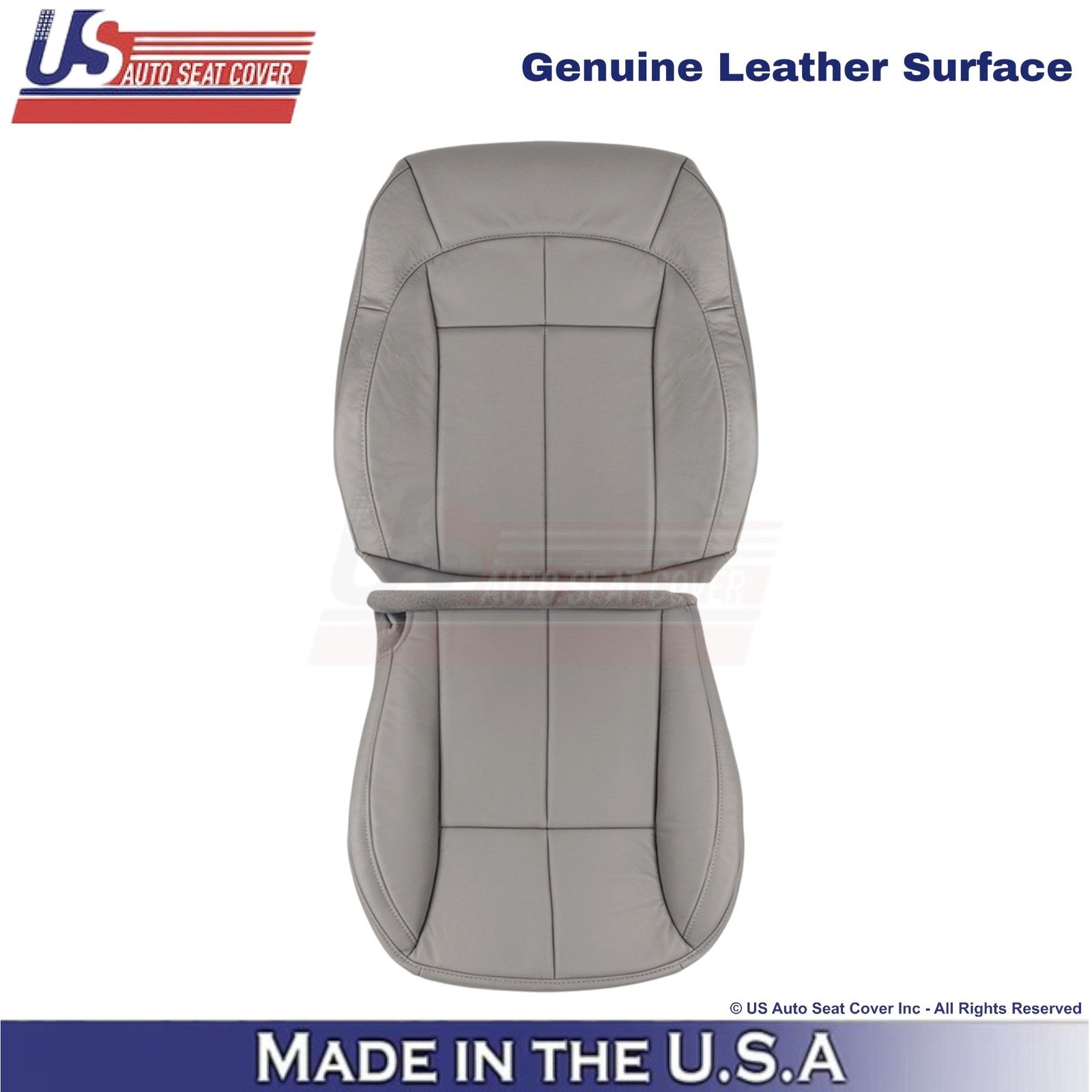 2001-2004 For Jeep Grand Cherokee Genuine Leather Front Seat Covers Taupe Gray