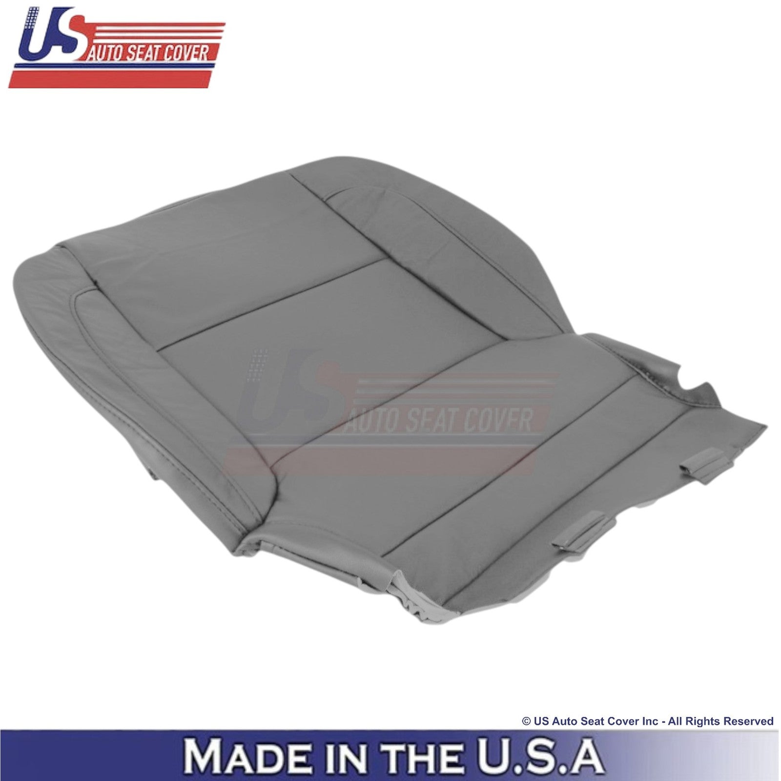 2014-2019 For Chevy Silverado 1500 LT Leatherette Driver Bottom Seat Cover Gray