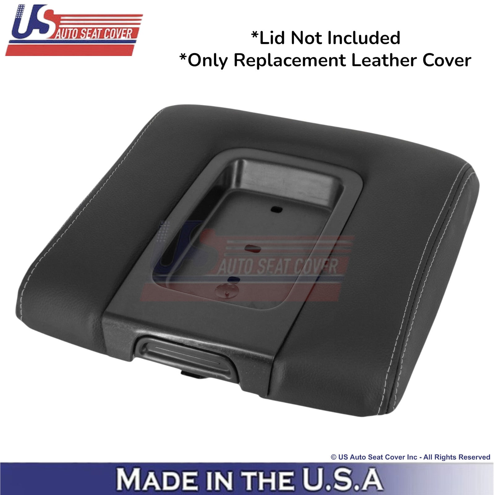 2015-2020 Fits Chevy Tahoe Leatherette Center Console Lid Cover Jet Black