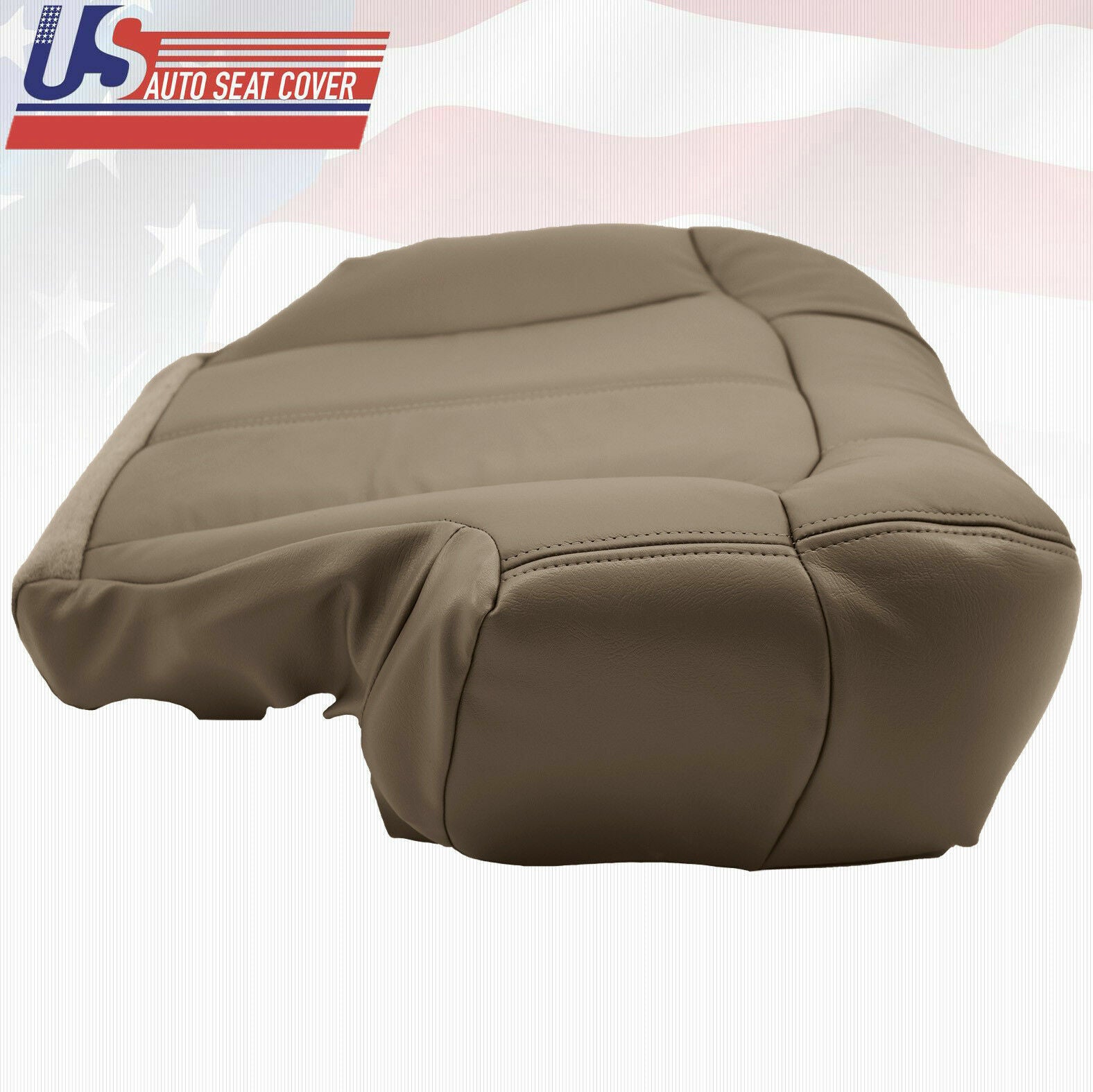 1999 2000 2001 2002 Chevy Silverado 3500 Driver Bottom Leather-Seat Cover TAN