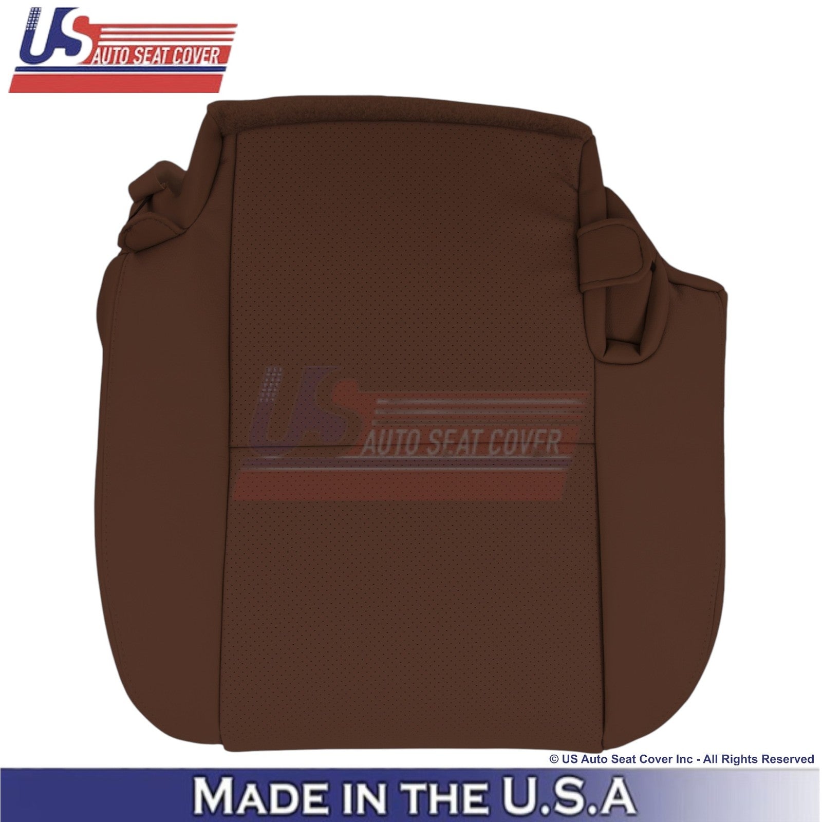 2010-2013 Fits Toyota Tundra Genuine Leather Perf. Rear Bottom Covers Red Rock