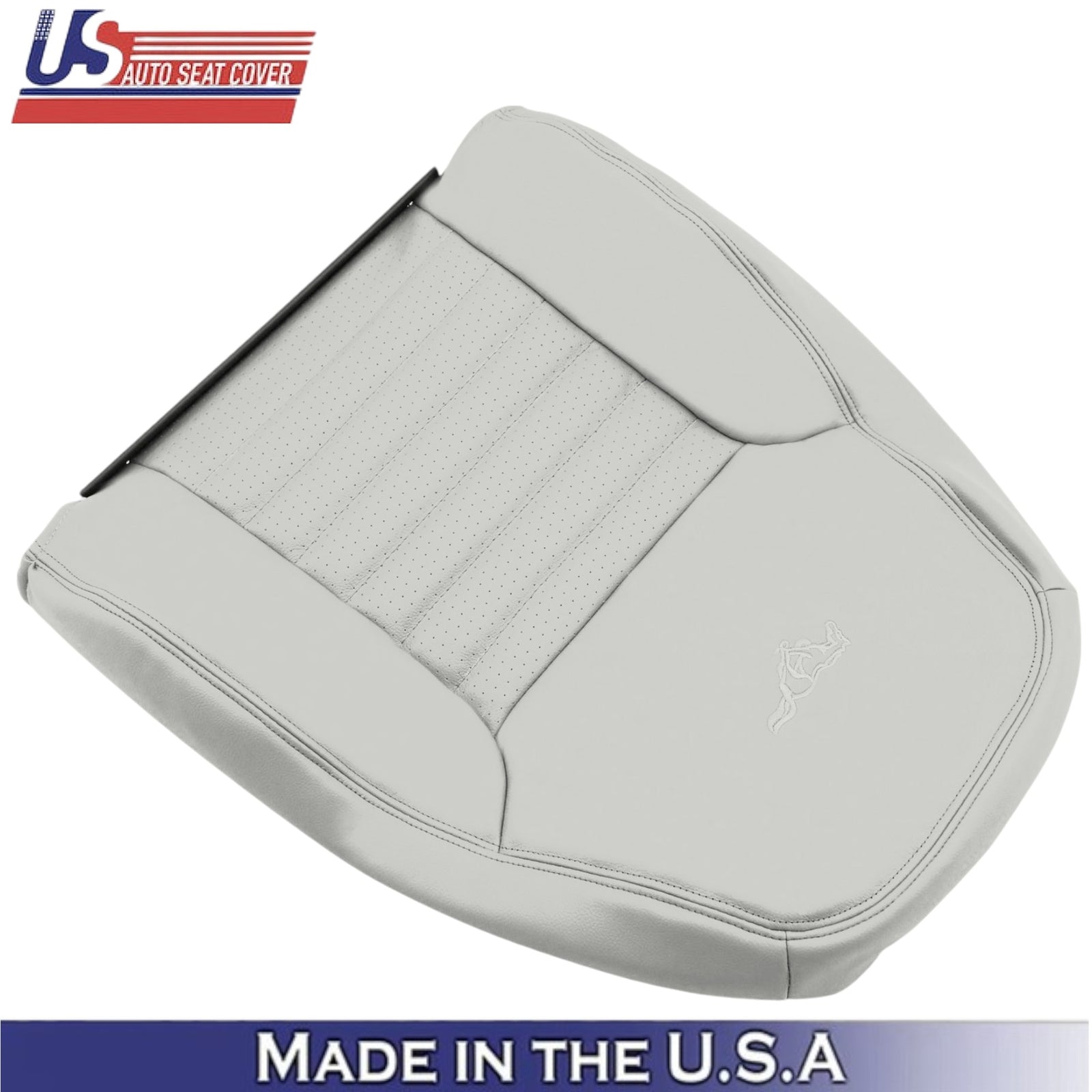 1999-2004 For Ford Mustang GT Genuine Leather Front Top Seat Covers Oxford White