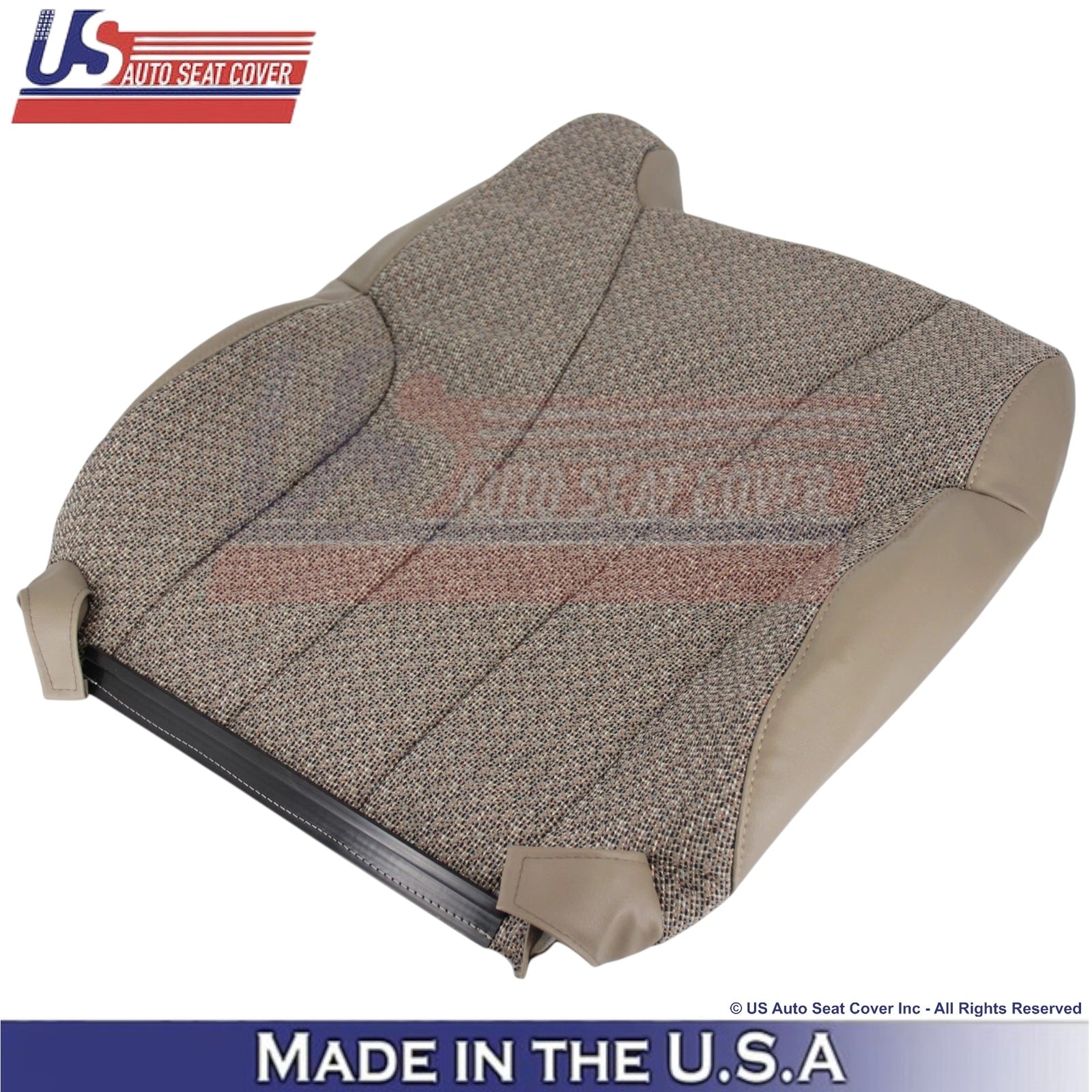 1999-2002 For Chevy Silverado WT Cloth Passenger Top Seat Cover Med. Neutral Tan