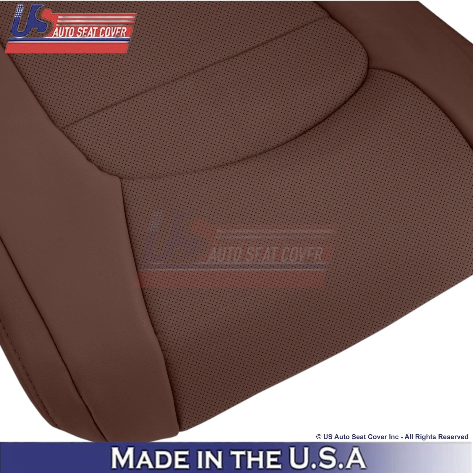 2008-2021 For Toyota Land Cruiser Genuine Leather Perf Front Bottom Covers Brown