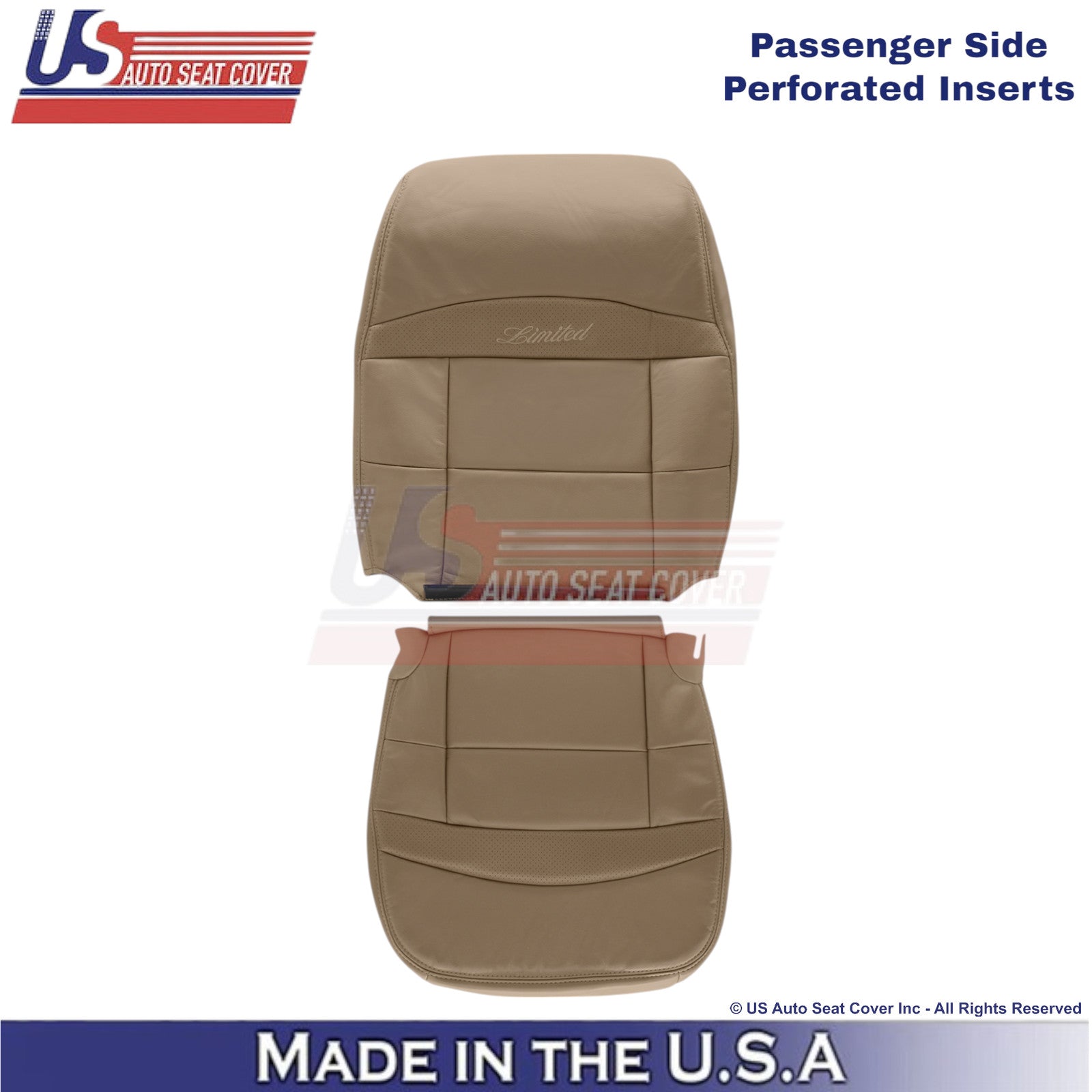 1995-2001 For Ford Explorer Limited Leather Passenger Side Covers Prairie Tan