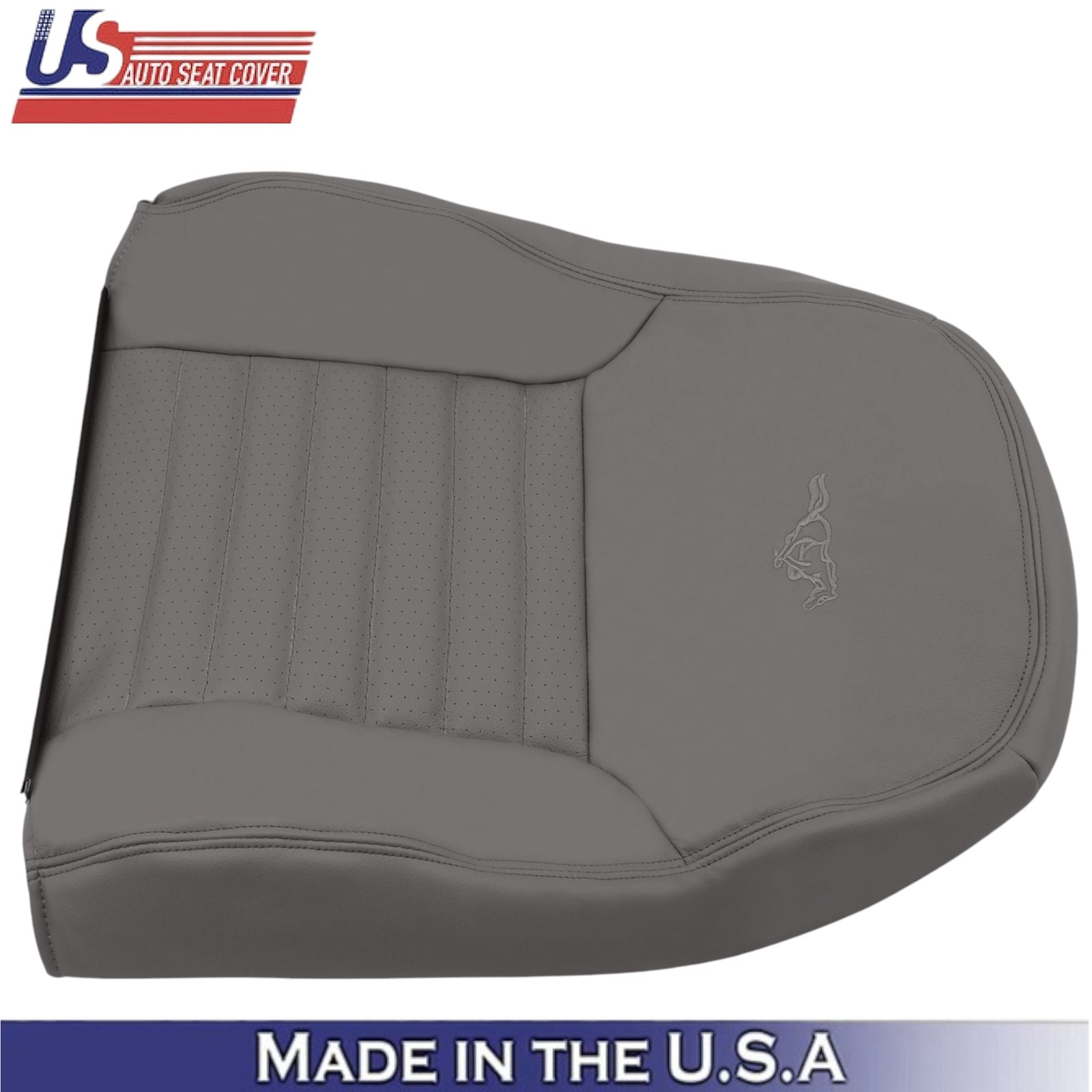 1999-2004 For Ford Mustang GT Leather Passenger Top Seat Cover Medium Graphite