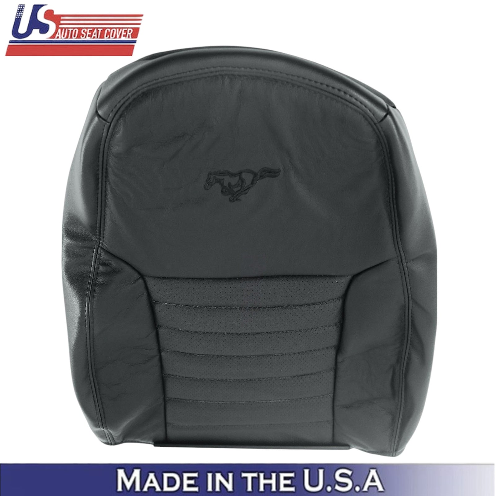 1999-2004 For Ford Mustang GT Leather Passenger Side Seat Covers Dark Charcoal