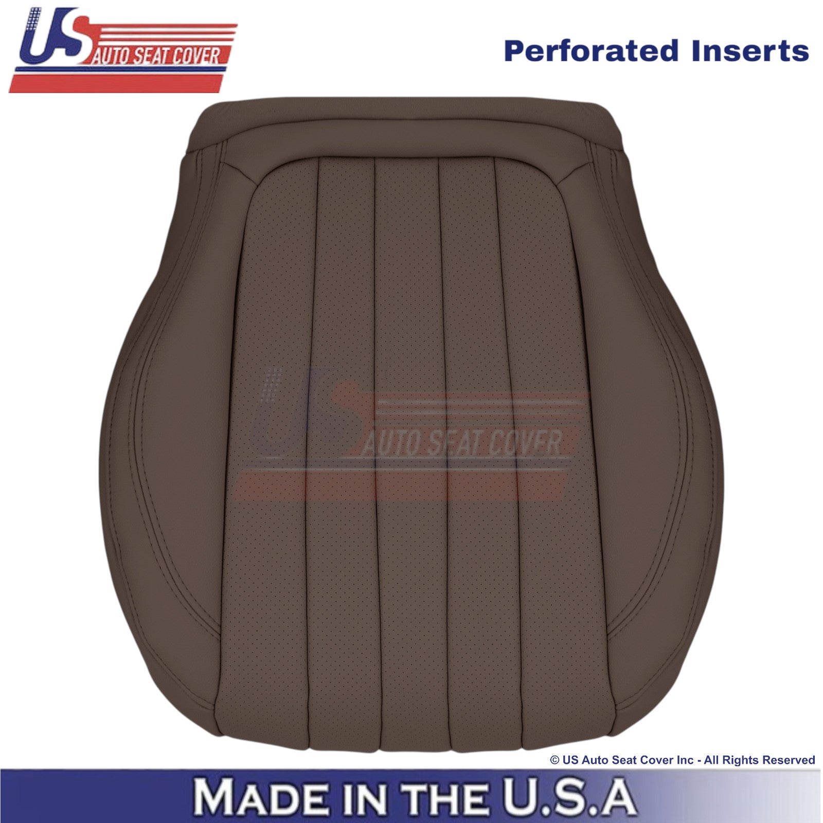 2017-2023 Fits Mercedes Benz E-Class Leatherette Front Seat Covers Nut Brown