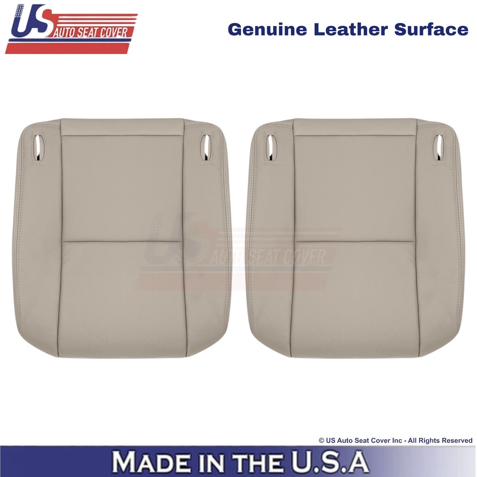 1998-2003 Fits Toyota Sienna Genuine Leather Front Bottom Seat Covers Light Oak