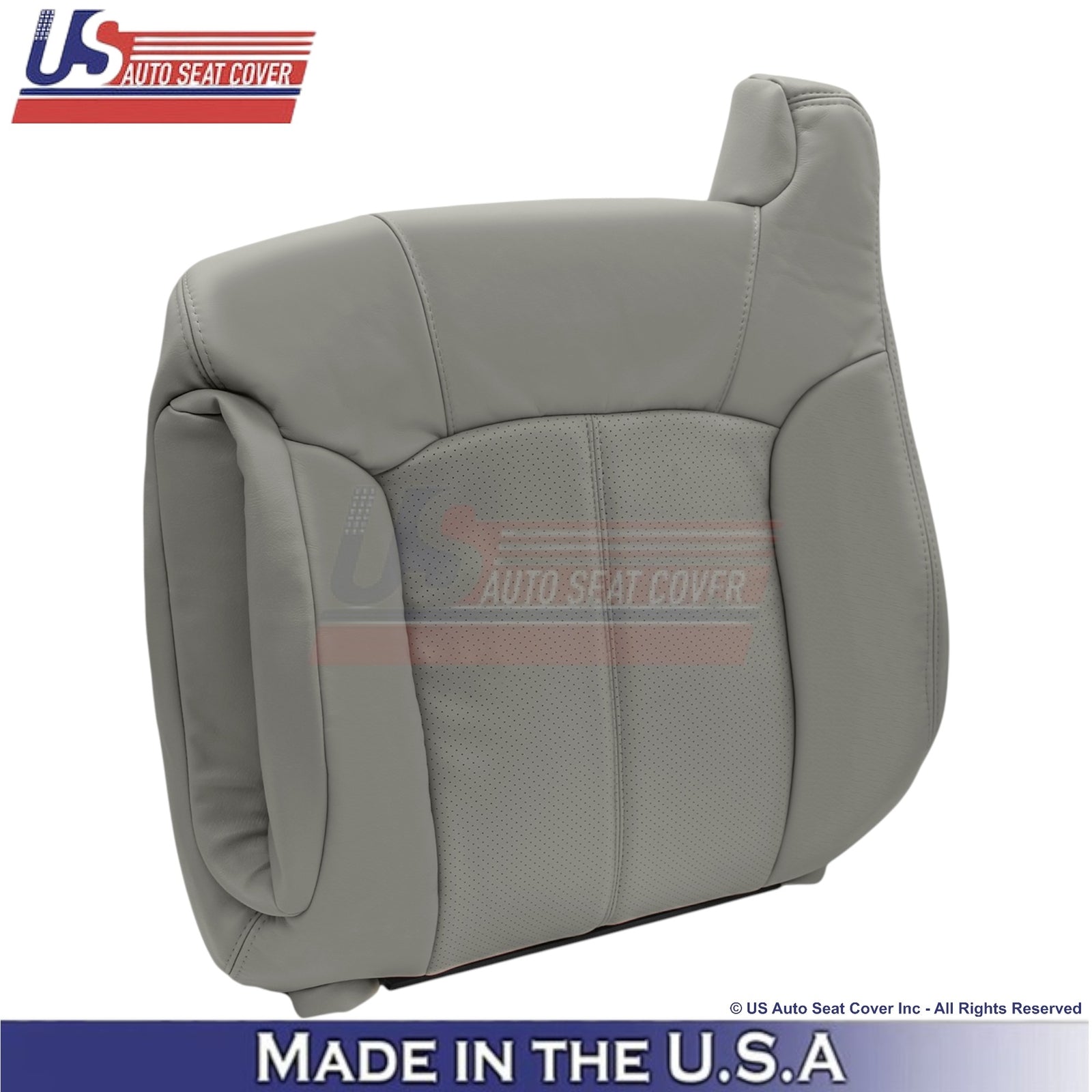 2002 For Cadillac Escalade Leatherette Driver Top Seat Cover Pewter Gray