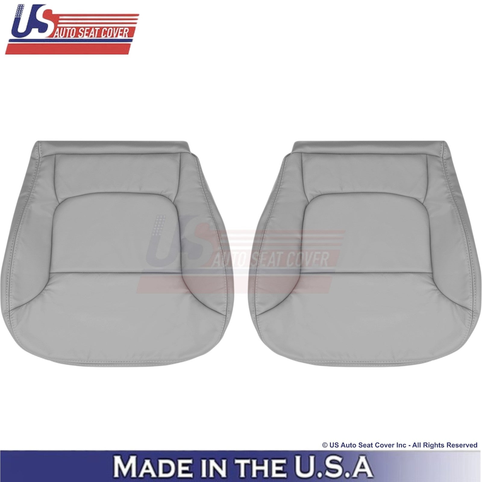 2001-2004 Fits Toyota Tundra Front Genuine Leather Seat Covers Light Charcoal