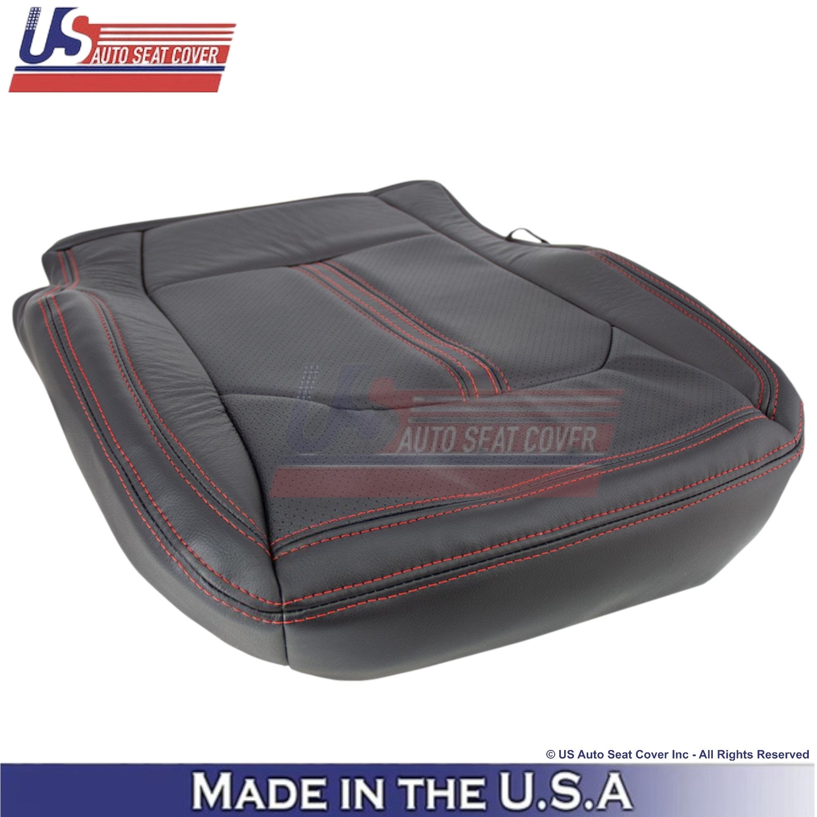 2018-2021 For Ford Expedition Limited Leather Driver Bottom Cover Ebony-Red Stch