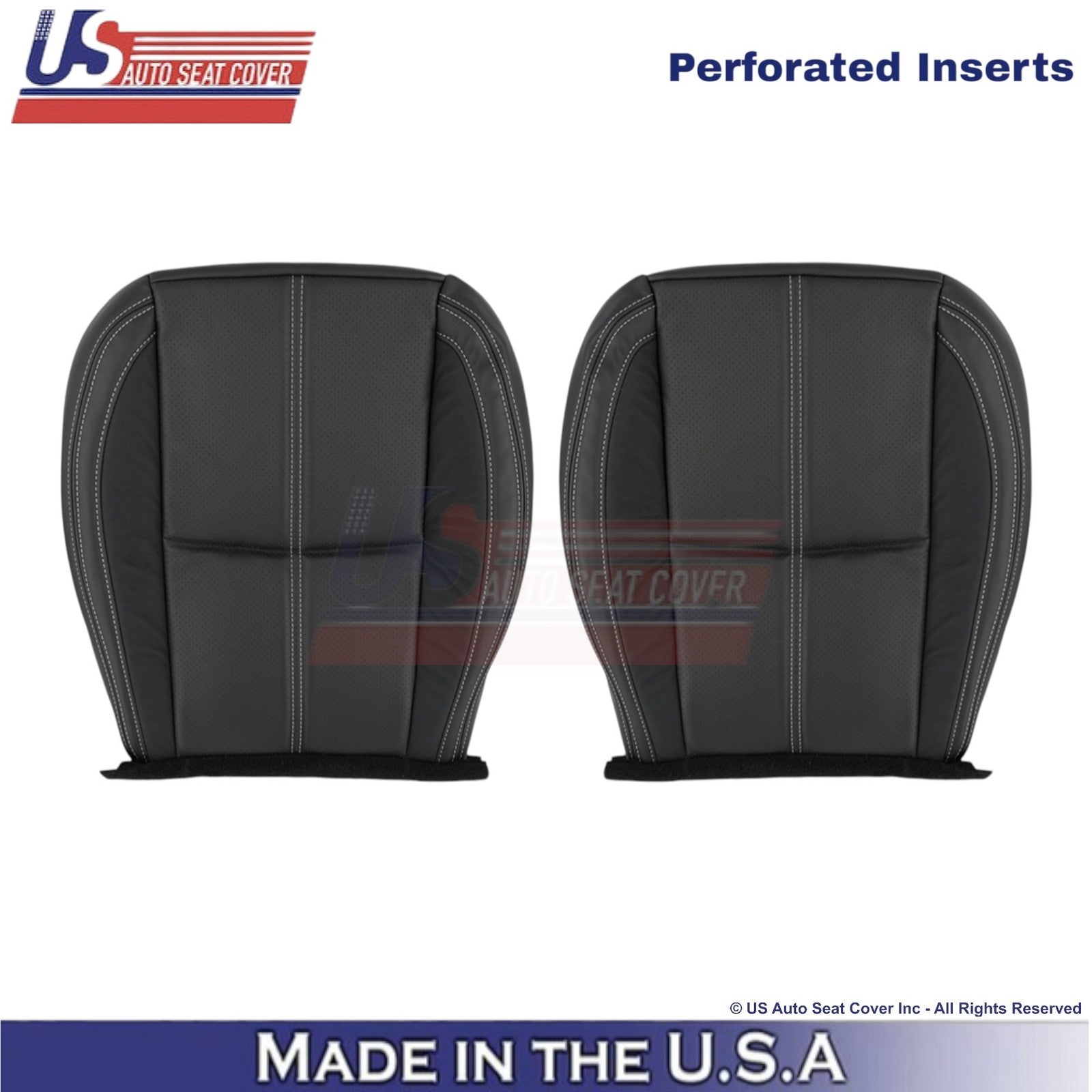 2017-2018 Fits Subaru Forester Touring Leather Front Bottom Seat Covers Black