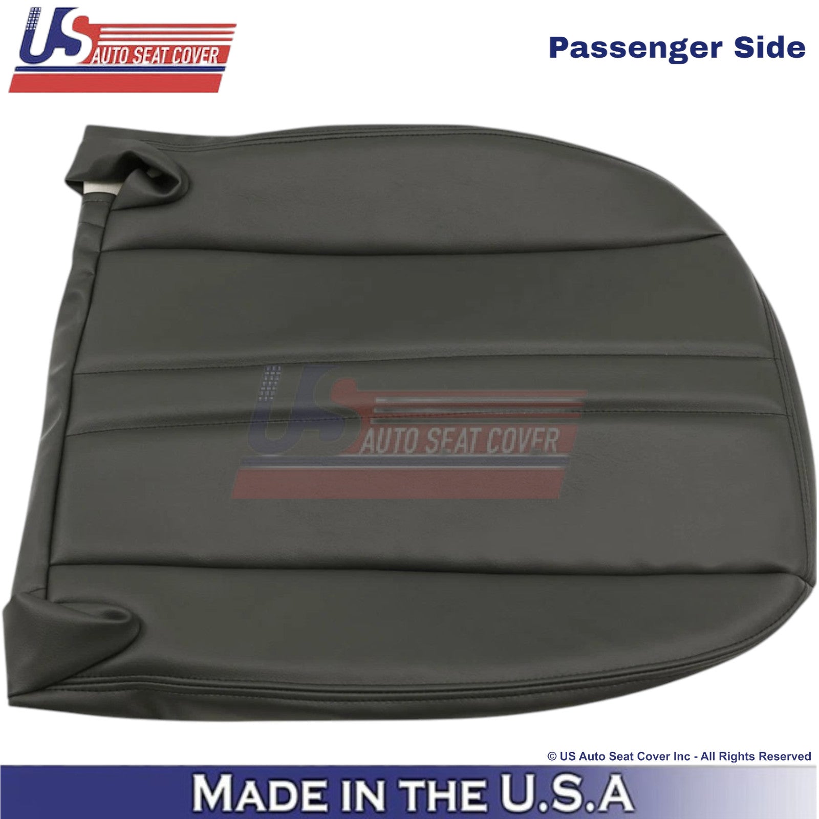 2003-2009 Fits GMC Topkick Passenger Bottom Leatherette Seat Cover Dark Pewter