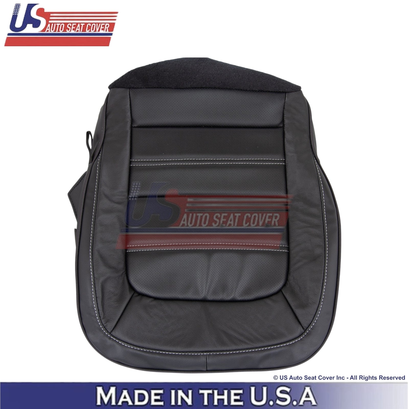 2015-2022 For GMC Canyon Denali Leather Bottom Replacement Seat Covers Jet Black