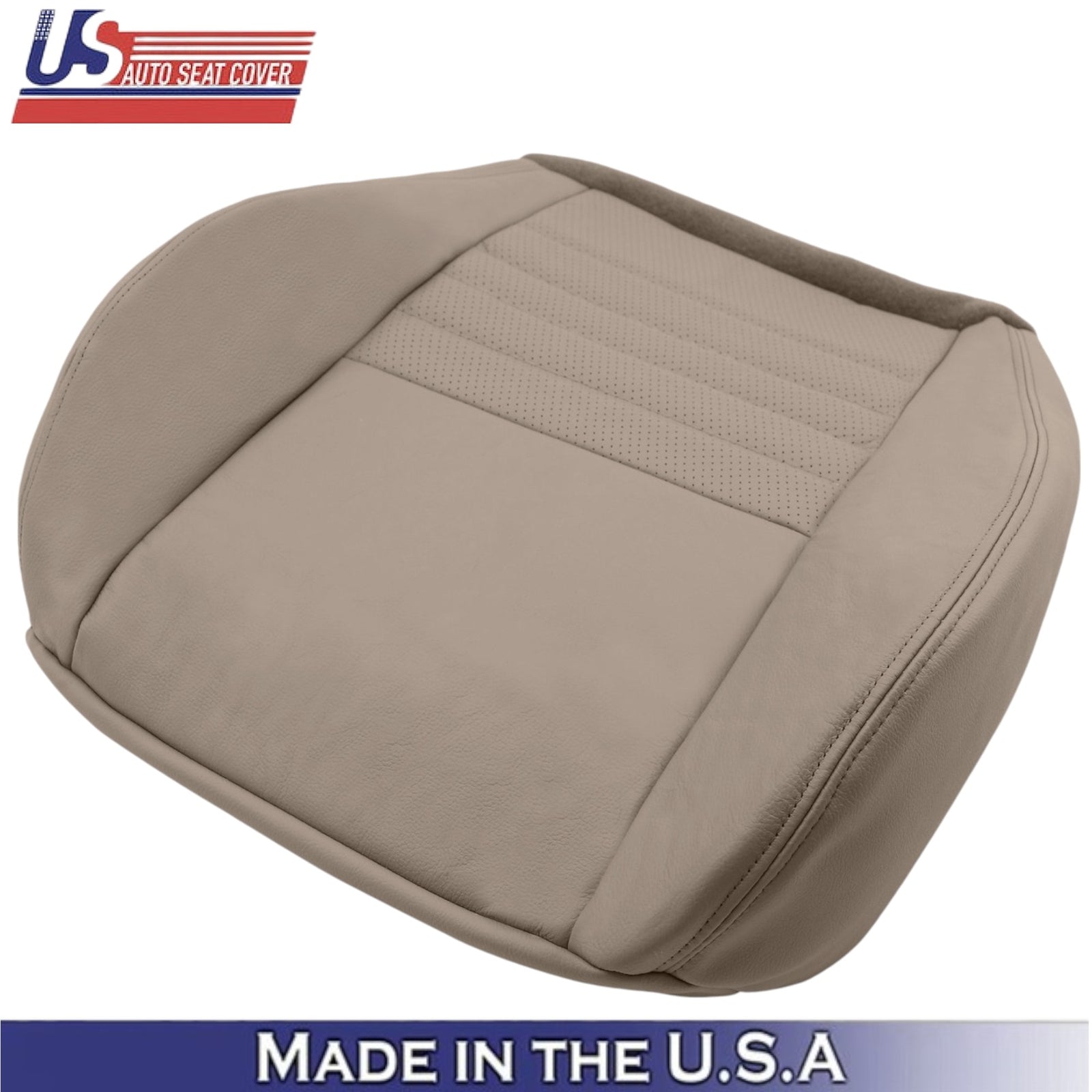 1999-2004 Fits Ford Mustang GT Leatherette Front Seat Covers Medium Parchment