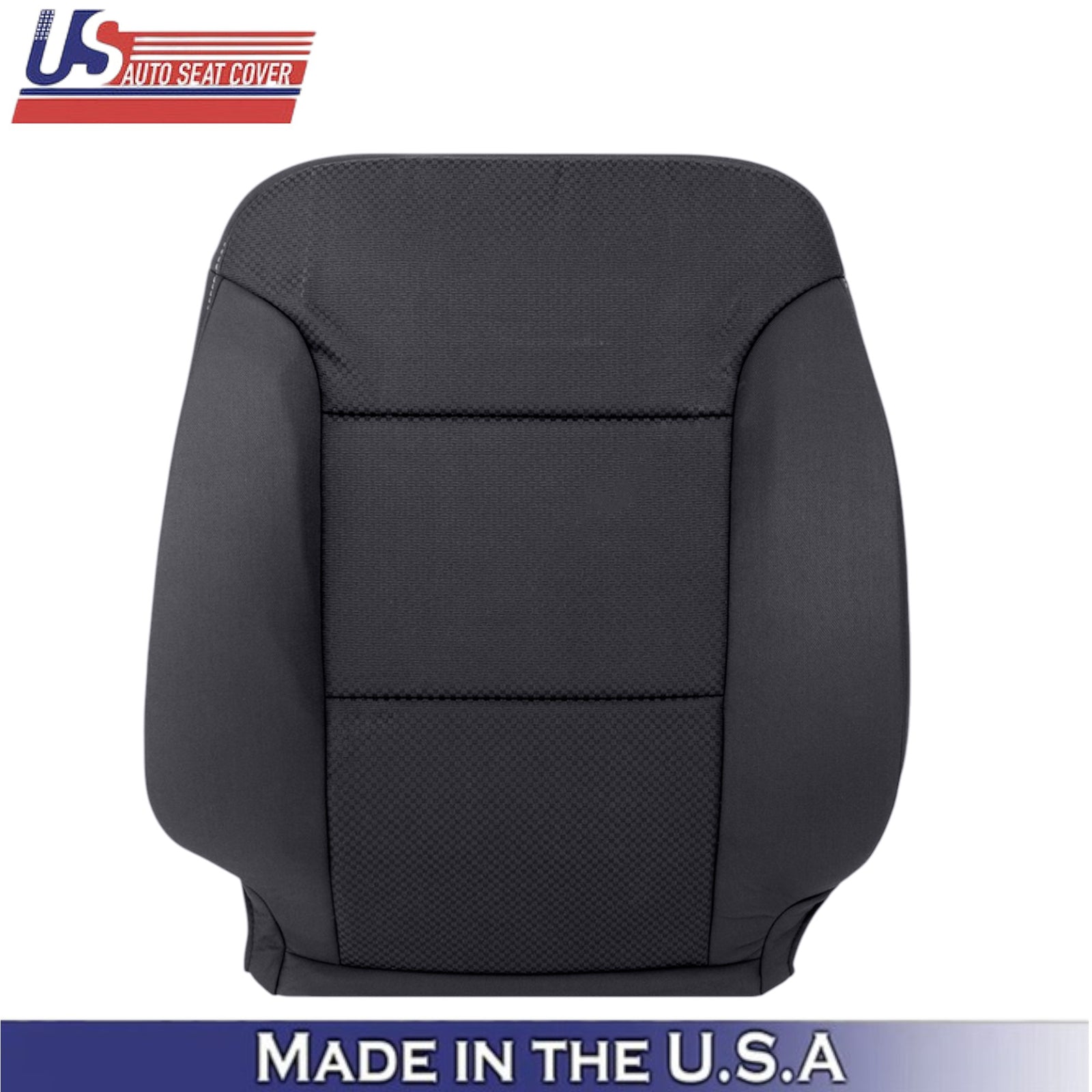 2014-2019 For Chevrolet Silverado Cloth Driver Passenger Tops Seat Cover Black