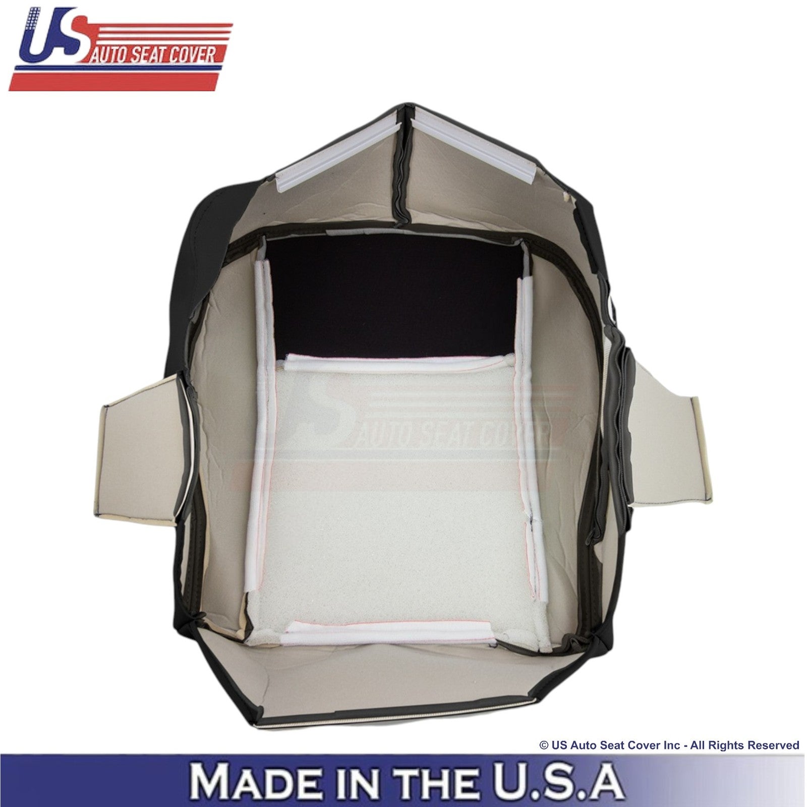 2003-2007 Fits Cadillac CTS Leather Driver Top & Bottom Replacement Covers Black