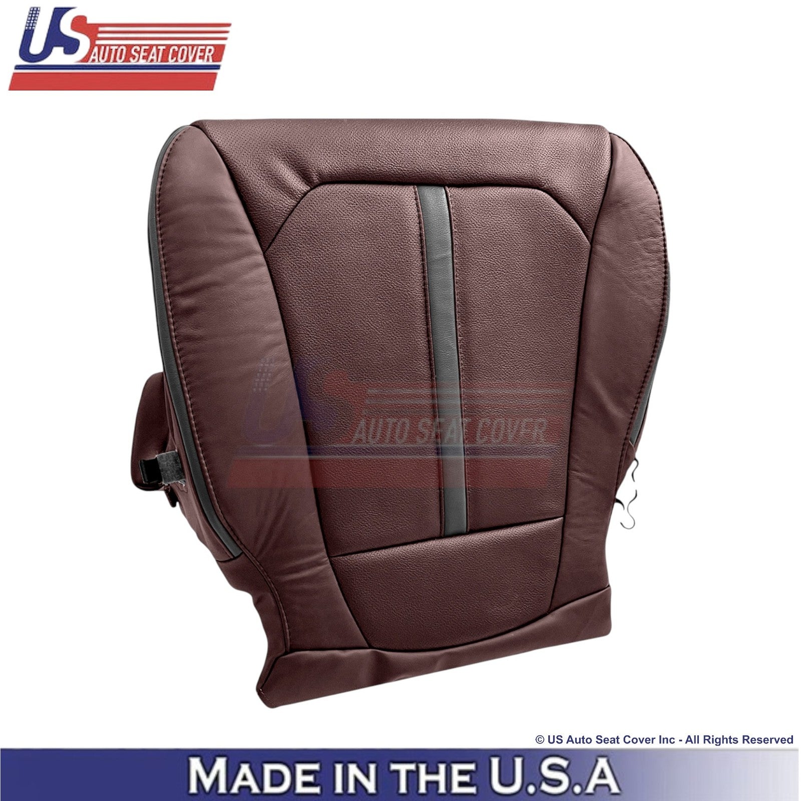 2018-2020 For Ford F150 Platinum Genuine Leather Front Bottom Covers Dk. Marsala