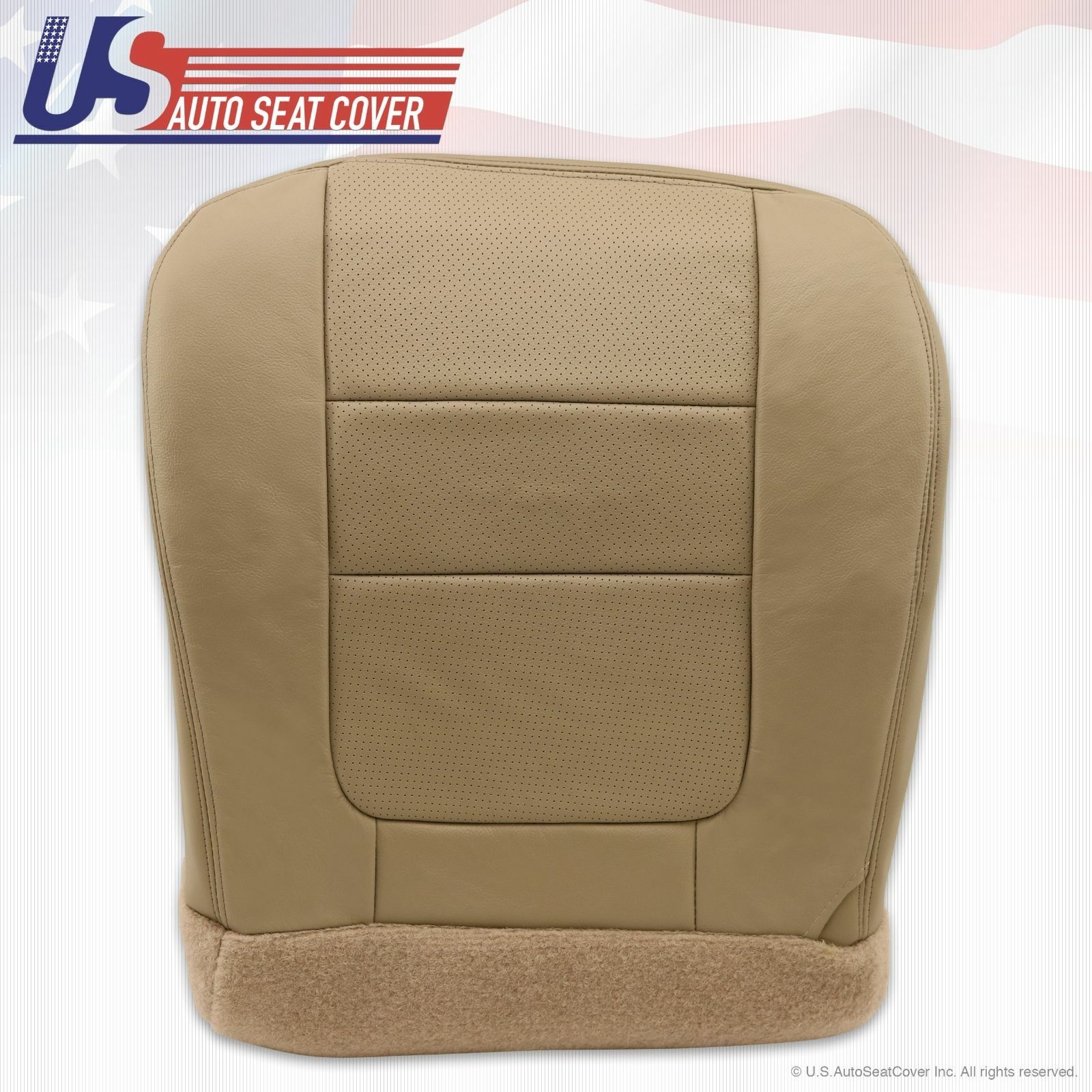 2001 Ford F-250 F350 Lariat Driver Bottom Leather Seat Cover Parchment TAN