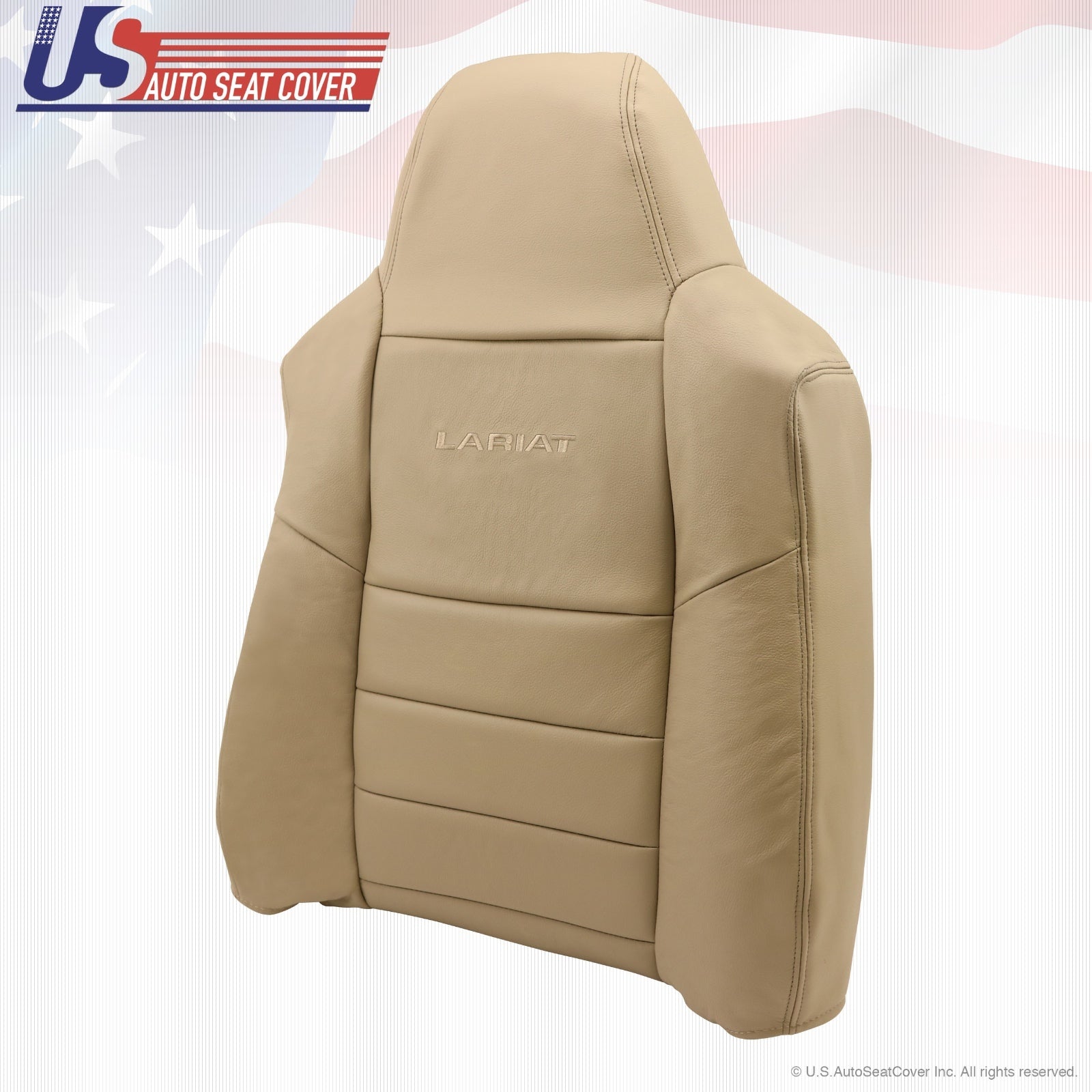 2002 to 2007 Fits Ford F250 F350 Driver Top Replacement Leather Seat Cover Tan