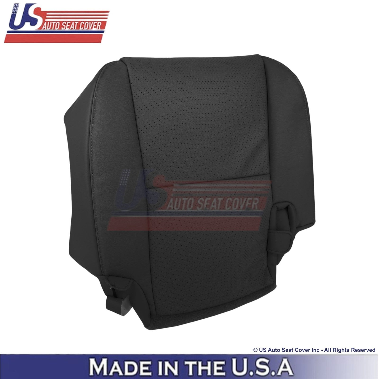 2010-2013 Fits Toyota Tundra Leather Perf. Rear Right Bottom Seat Cover Black