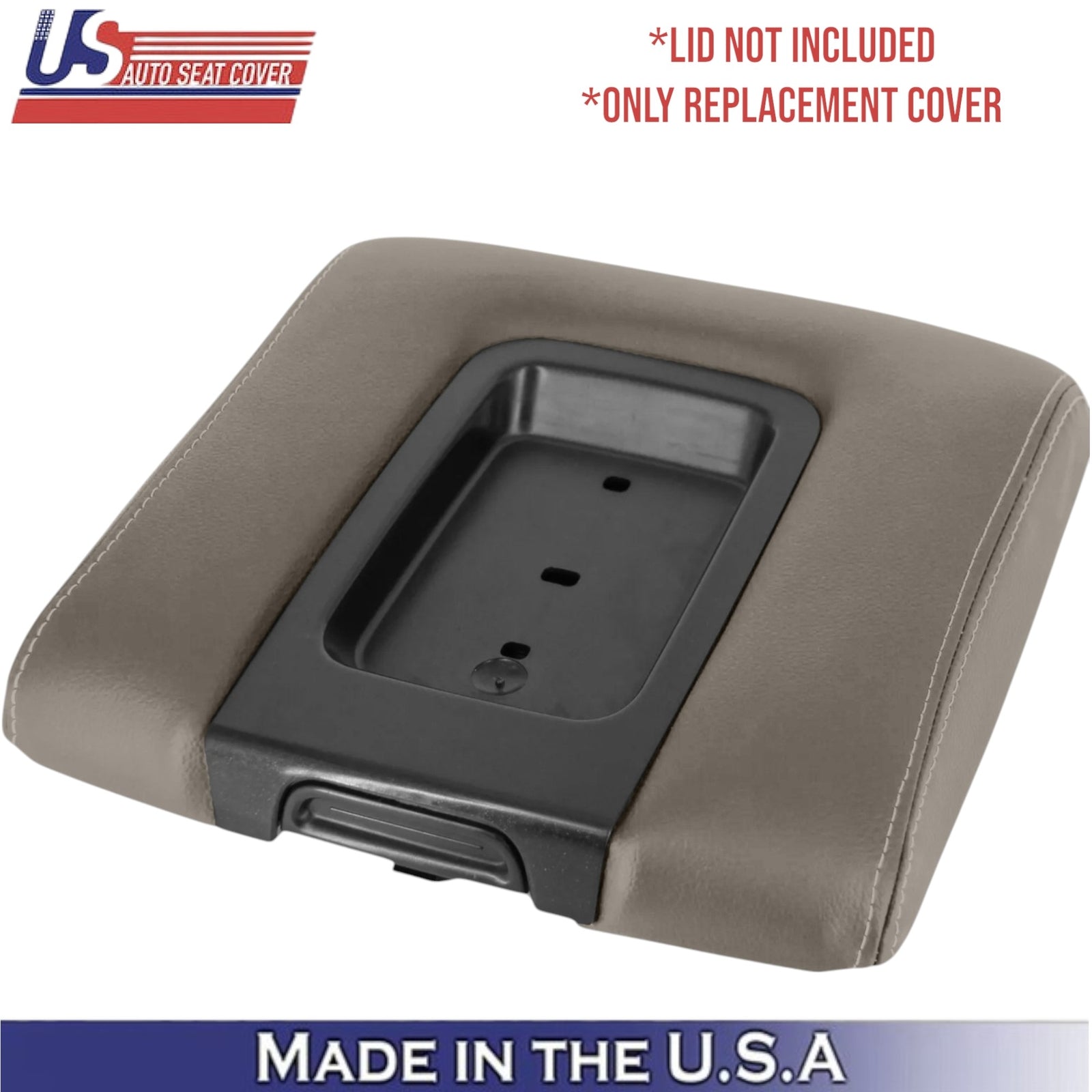 2014-2019 For Chevy Silverado Leatherette Center Console Lid Cover Dune (Tan)