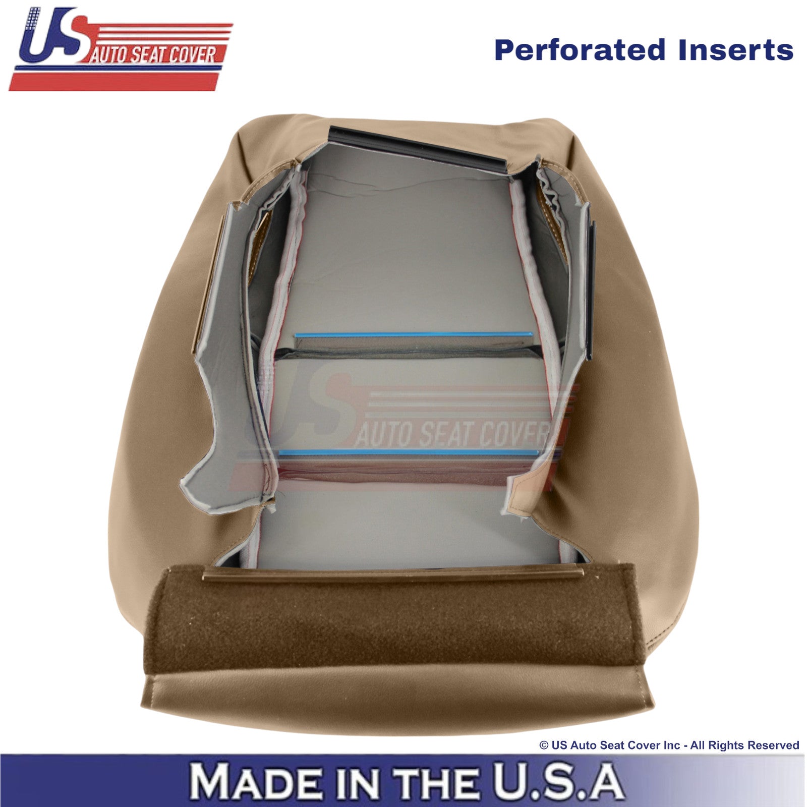 2011-2017 For Dodge Durango Genuine Leather Front Passenger Seat Covers Tan