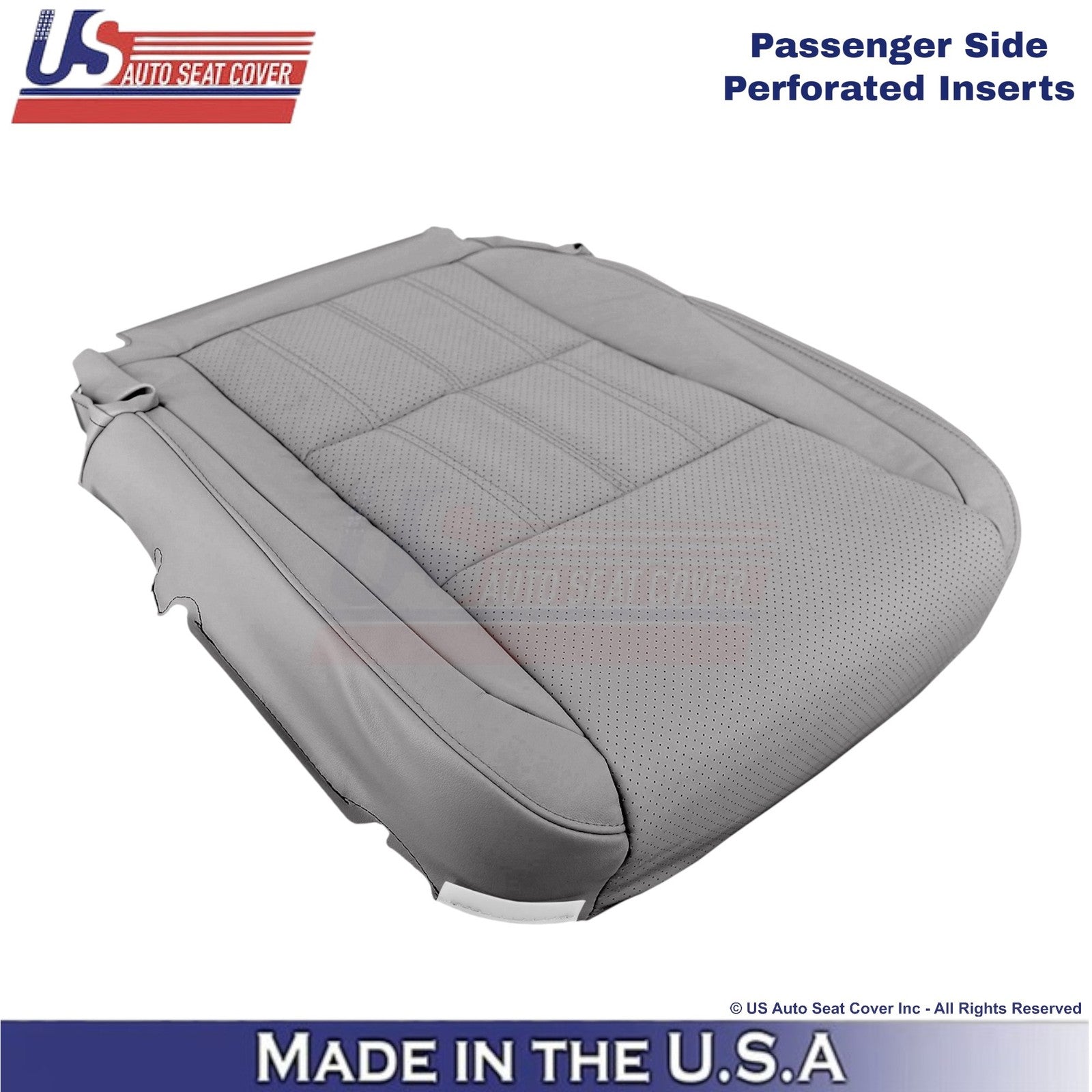 2016-2018 Fits Lexus ES 350 Leather Passenger Bottom Seat Cover Stratus Gray