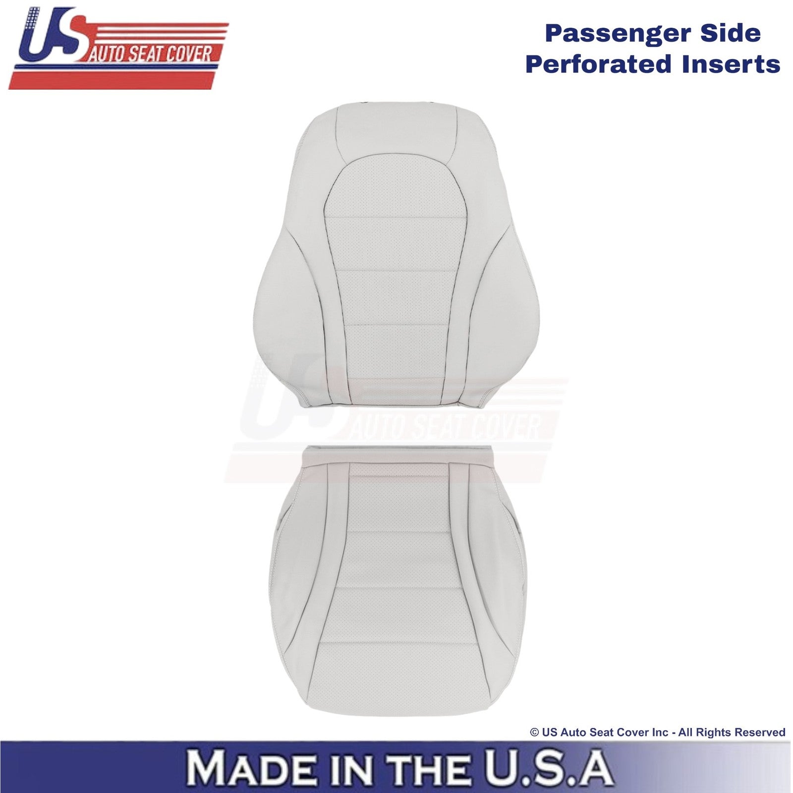 2016-2021 For Mercedes Benz GLC Class Leather Passenger Seat Covers Light Gray