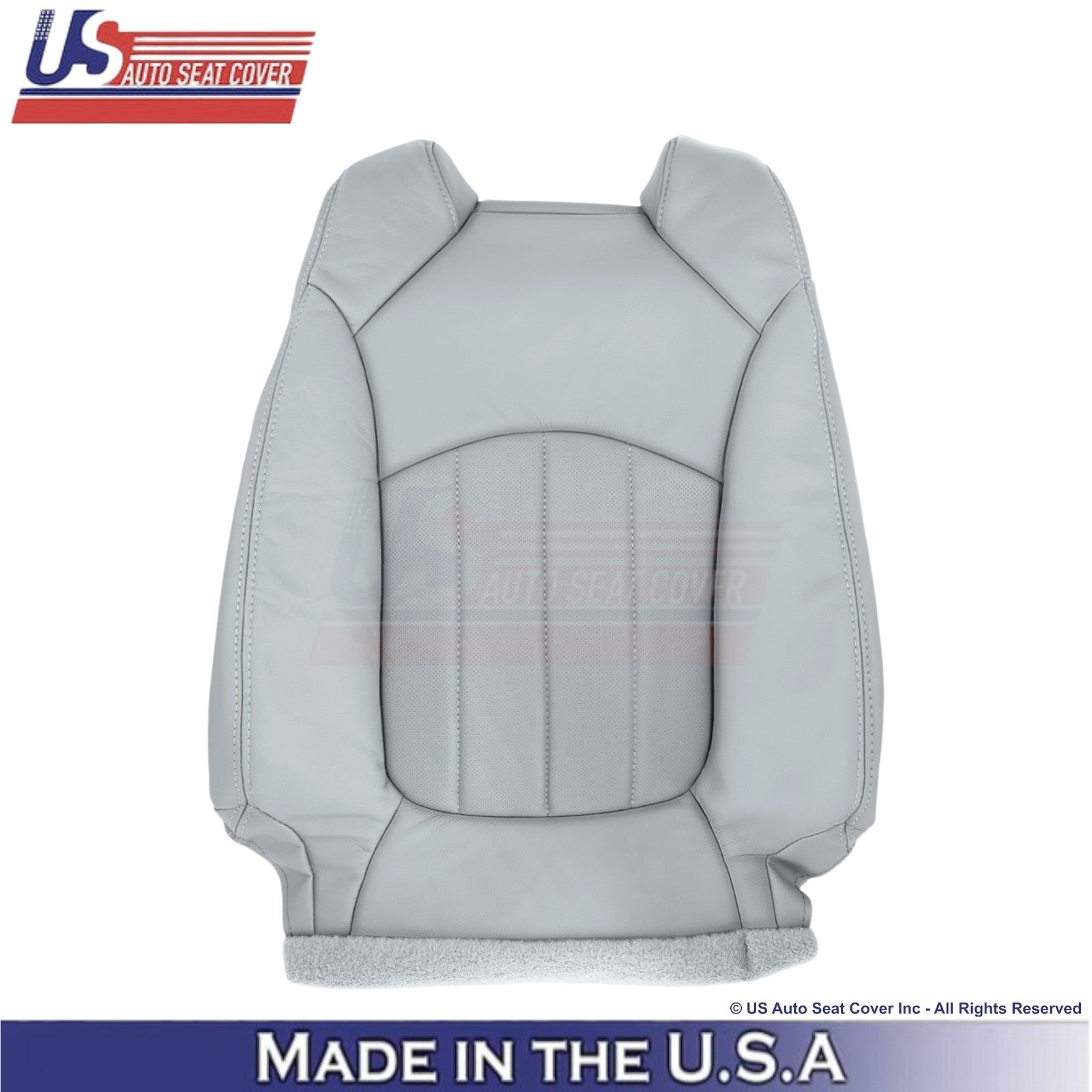 2013-2017 Fits Chevy Traverse Genuine Leather Perf. Front Covers Light Titanium