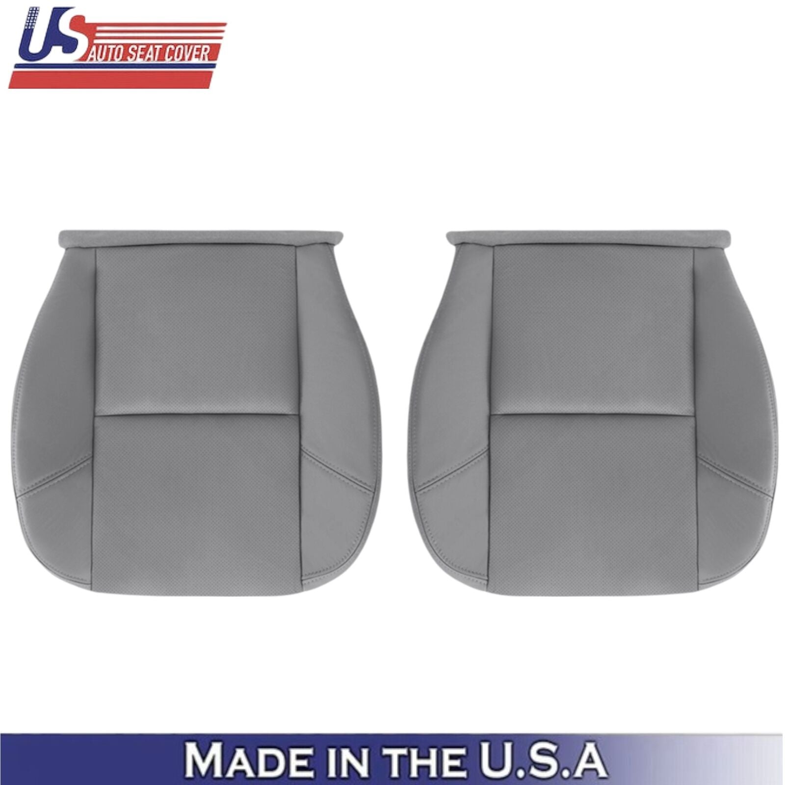 2012-2014 For Chevy Silverado Leatherette Front Bottom Covers Light Titanium